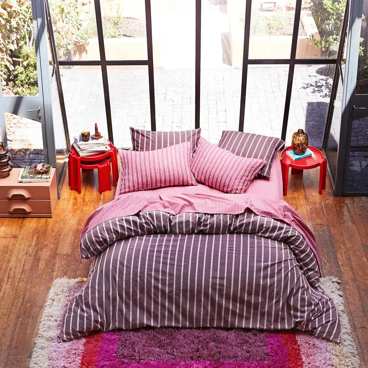 Abrielle Cotton Quilt Cover - Mahogany - Image 6