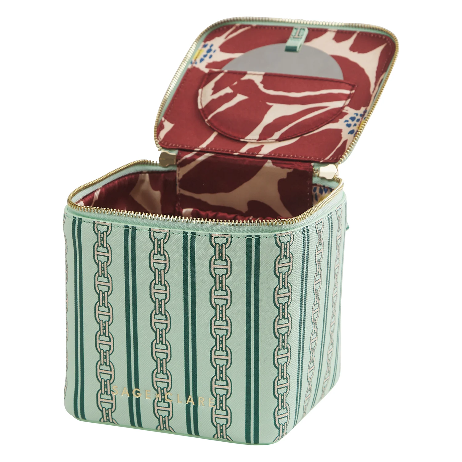 Acadia Cosmetic Case - Jade - Image 10