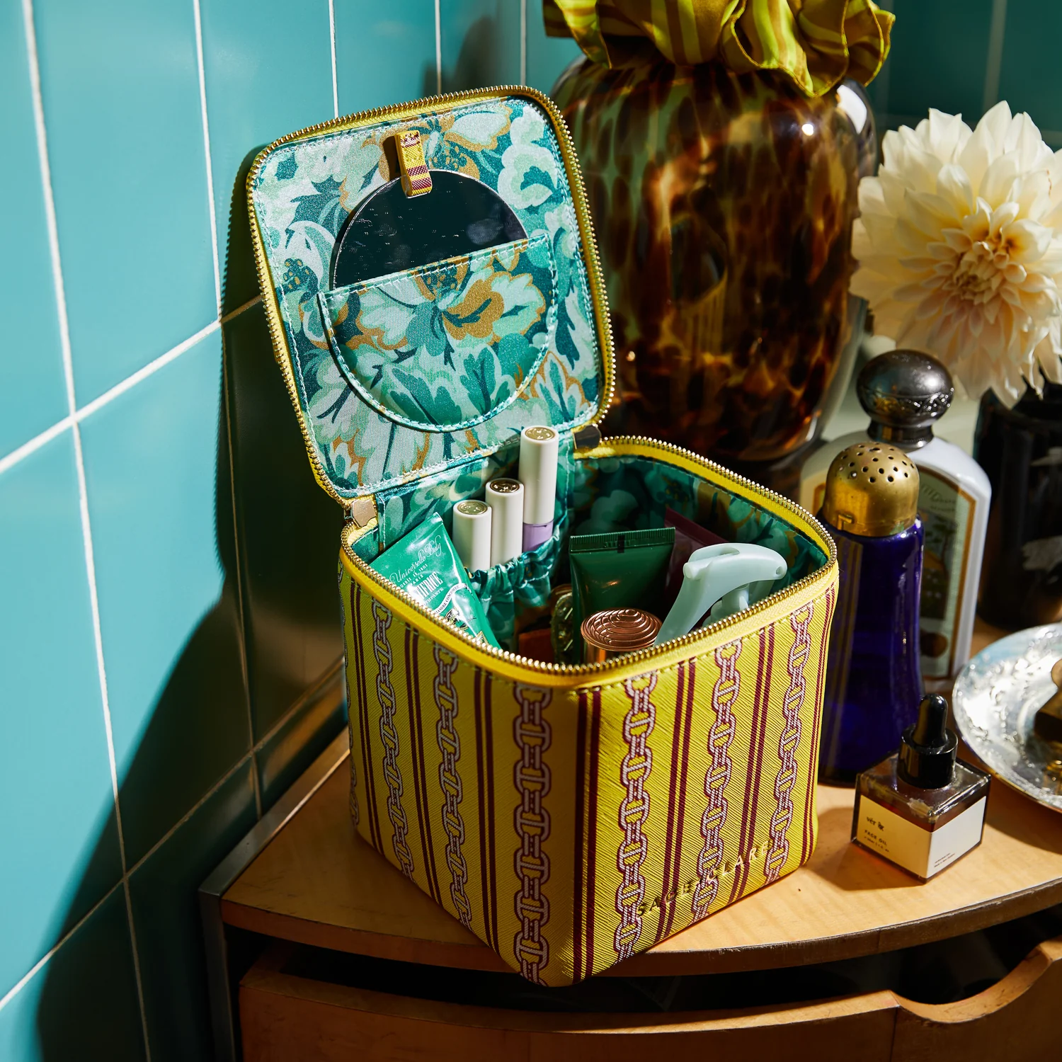 Acadia Cosmetic Case - Mustard - Image 2