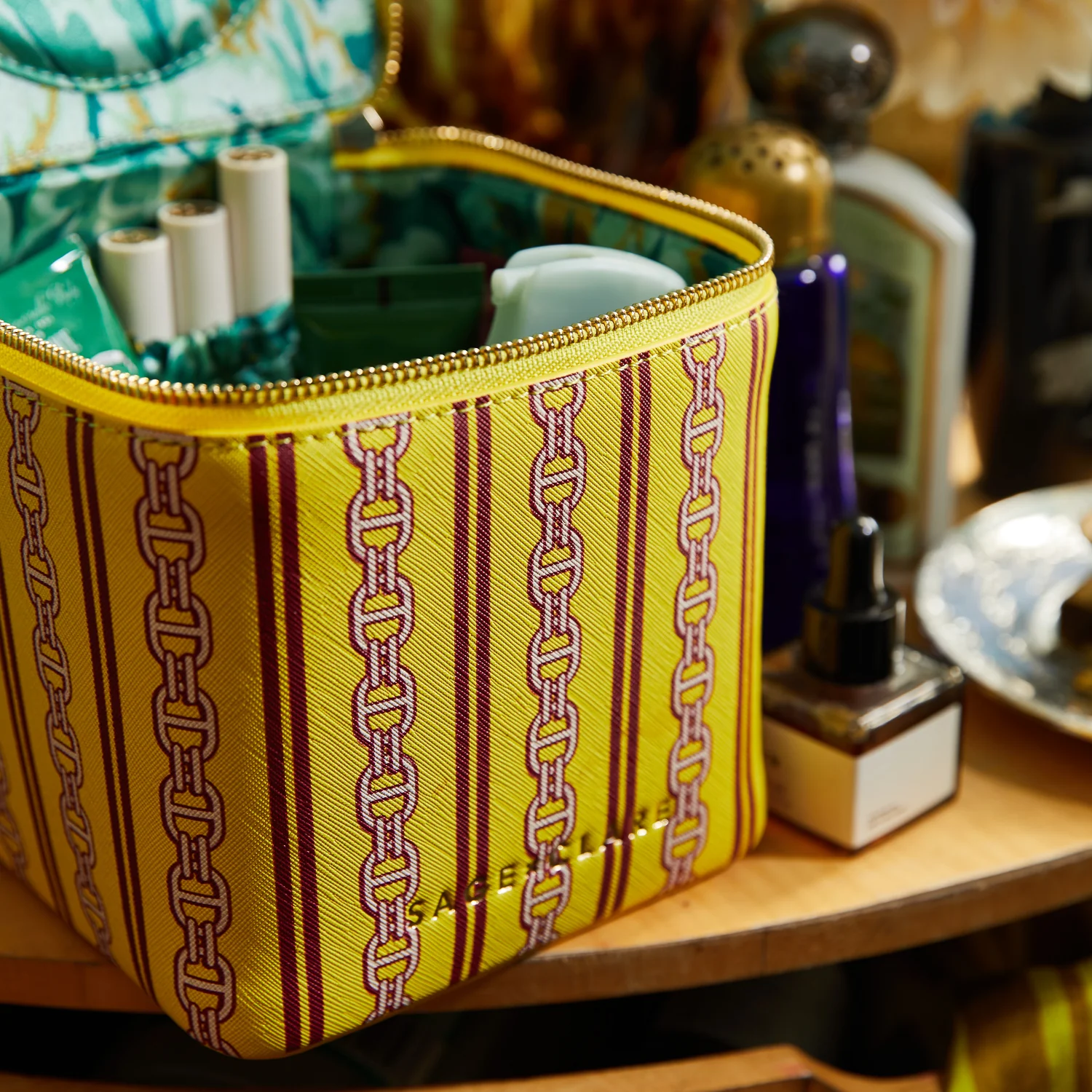 Acadia Cosmetic Case - Mustard - Image 6