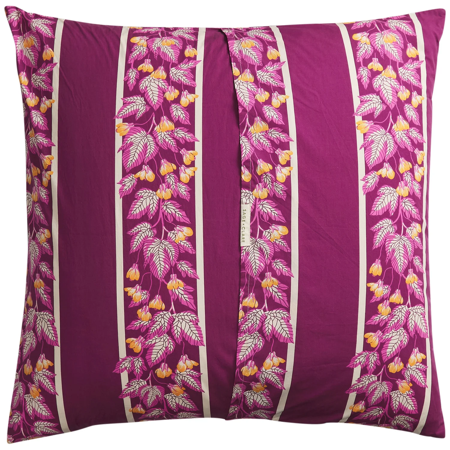 Agata Cotton Euro Pillowcase Set - Mulberry - Image 4