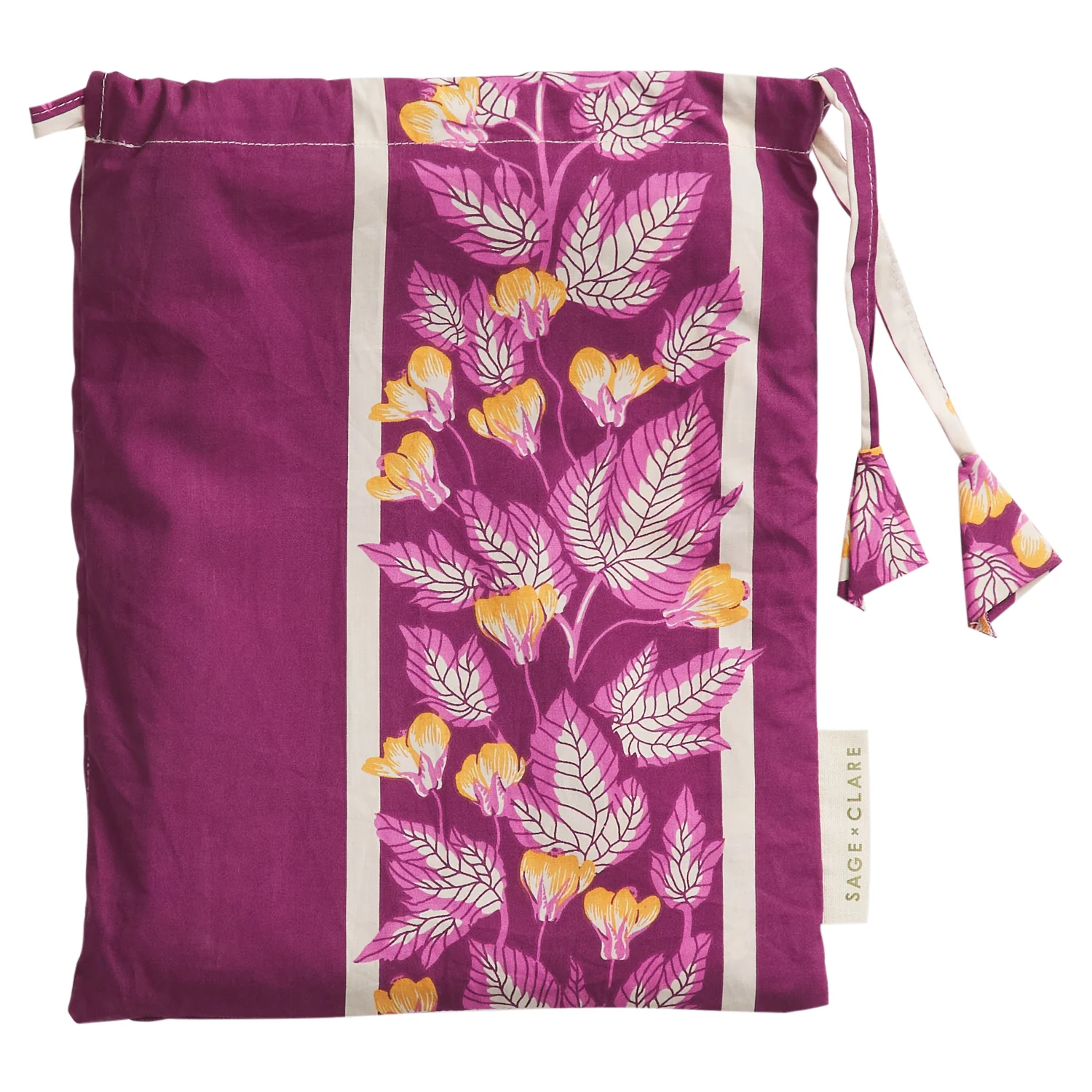 Agata Cotton Euro Pillowcase Set - Mulberry - Image 5