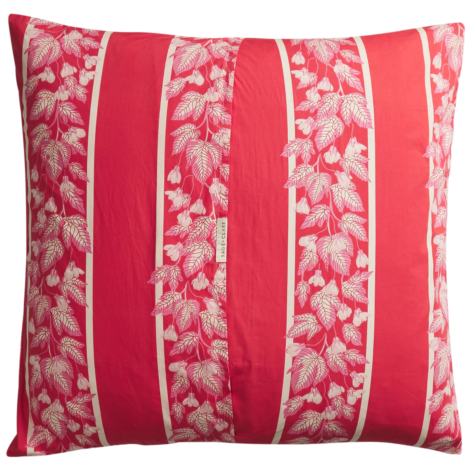 Agata Cotton Euro Pillowcase Set - Vermillion - Image 4