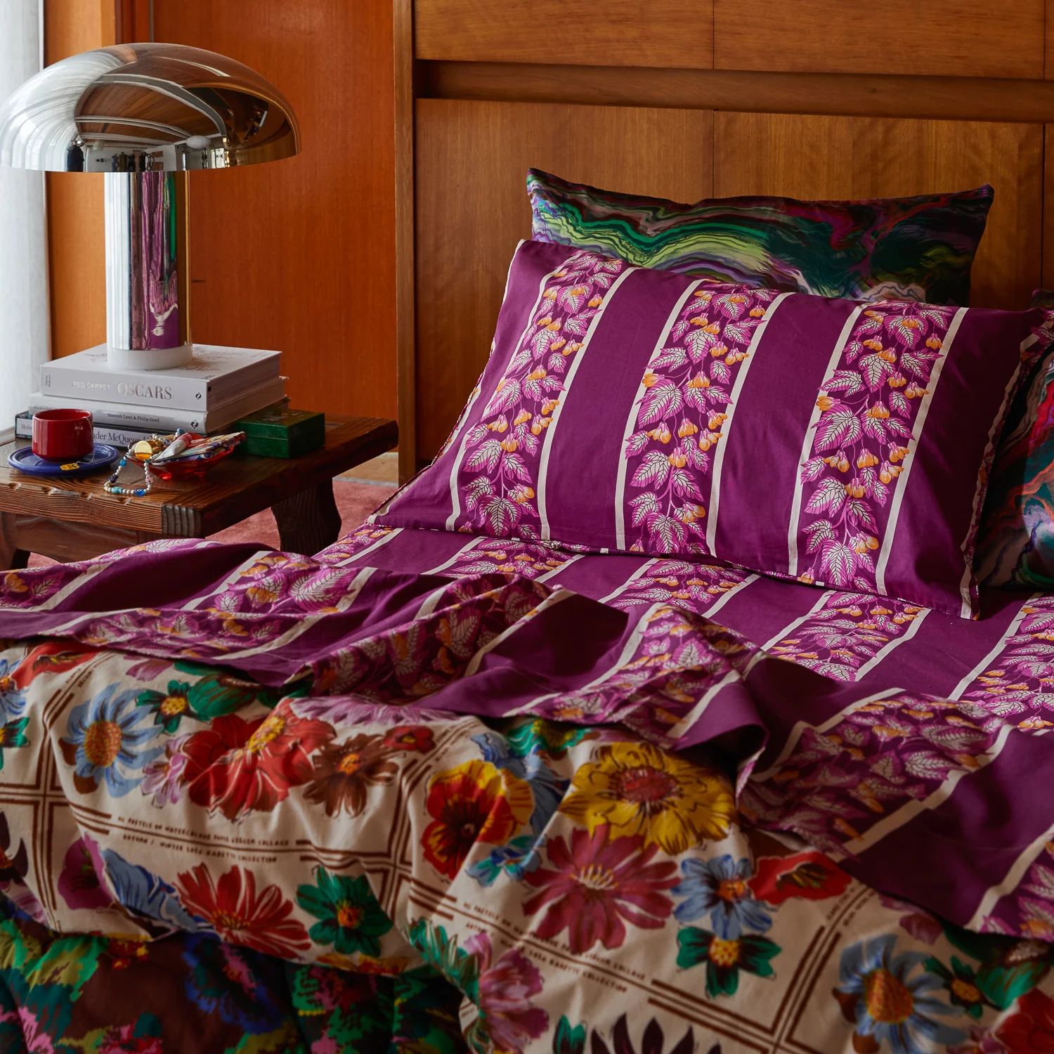 Agata Cotton Pillowcase Set - Mulberry - Image 6