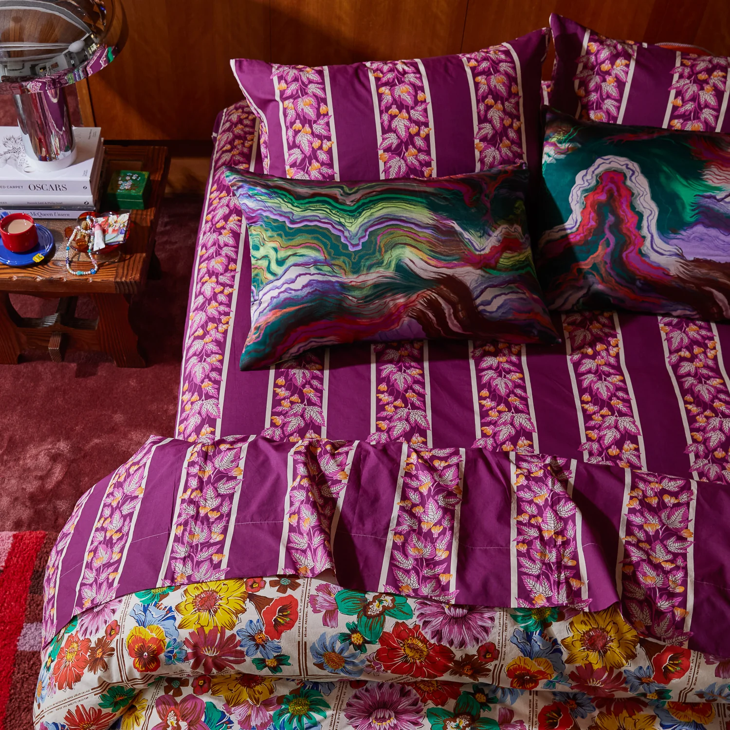 Agata Cotton Pillowcase Set - Mulberry - Image 7