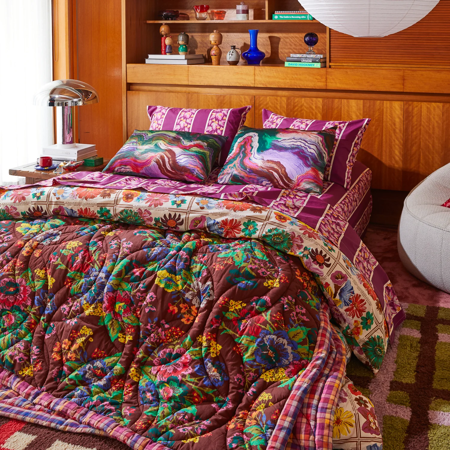 Agata Cotton Sheets - Mulberry - Image 3