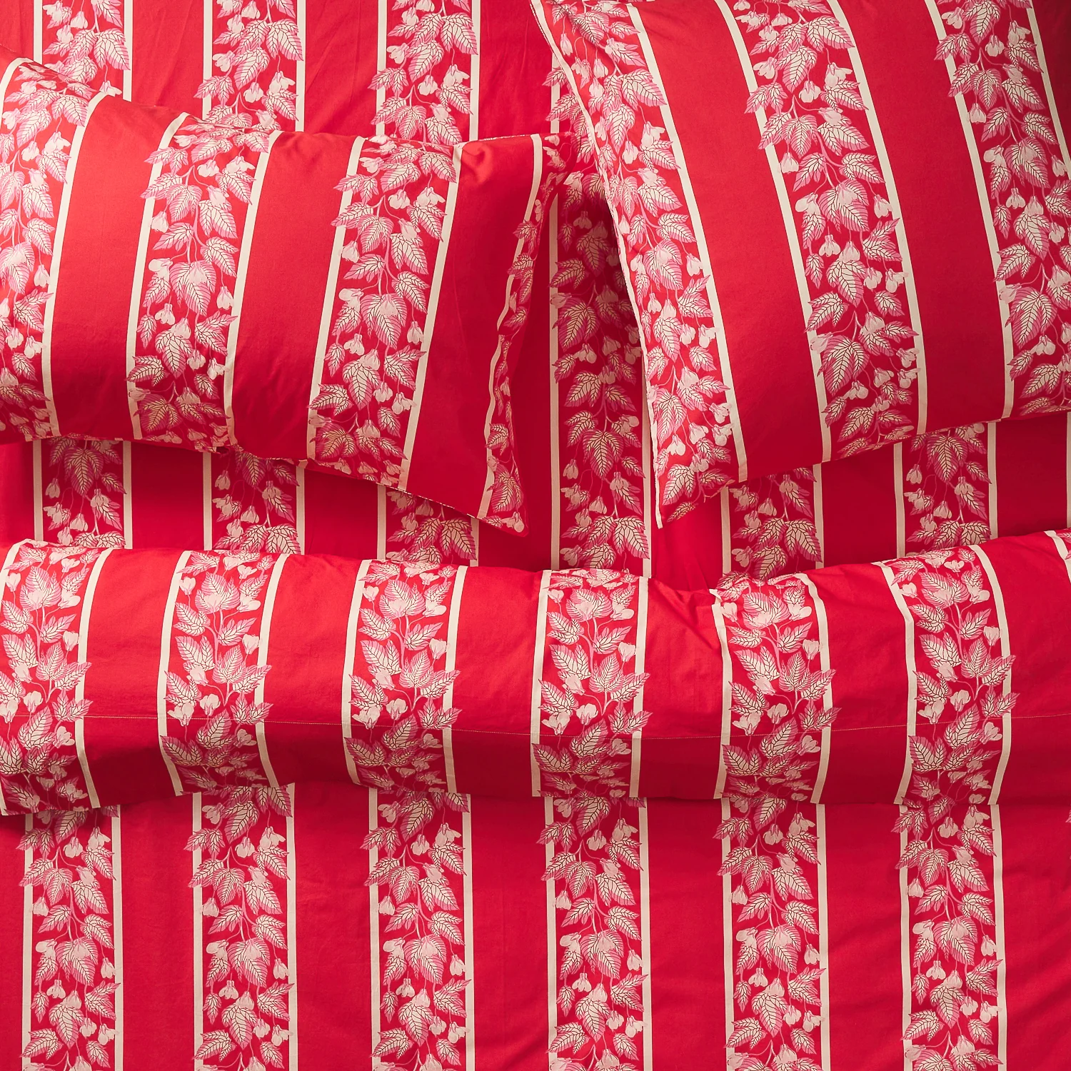 Agata Cotton Sheets - Vermillion - Image 4