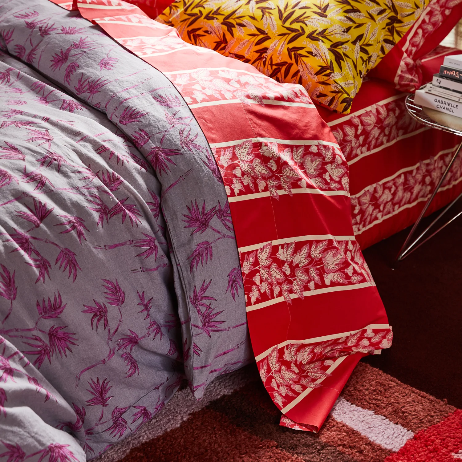 Agata Cotton Sheets - Vermillion - Image 7