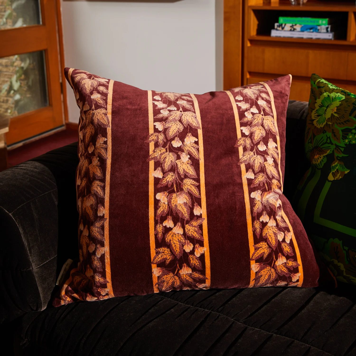 Agata Velvet Cushion - Rosewood - Image 2