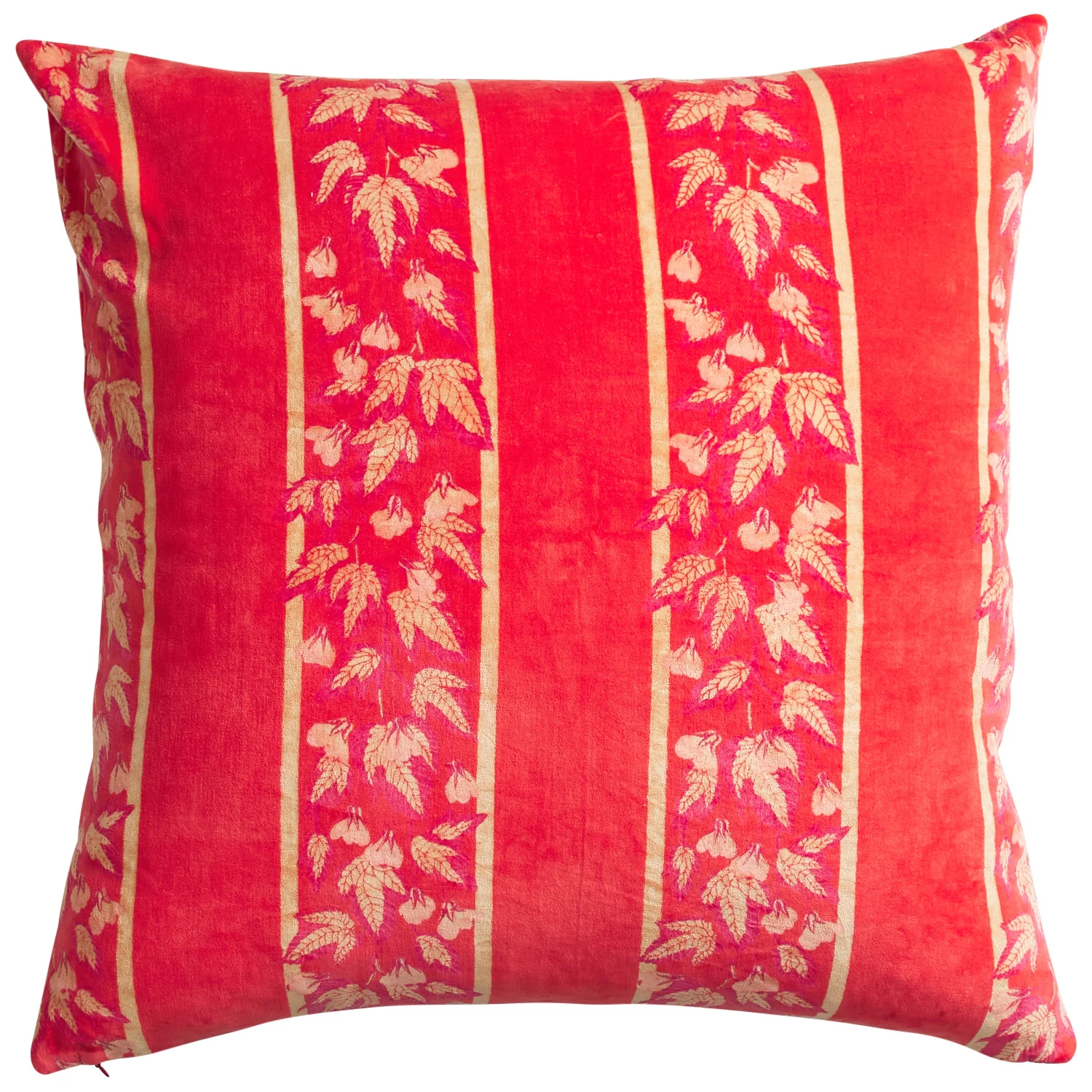 Agata Velvet Cushion - Vermillion - Image 5