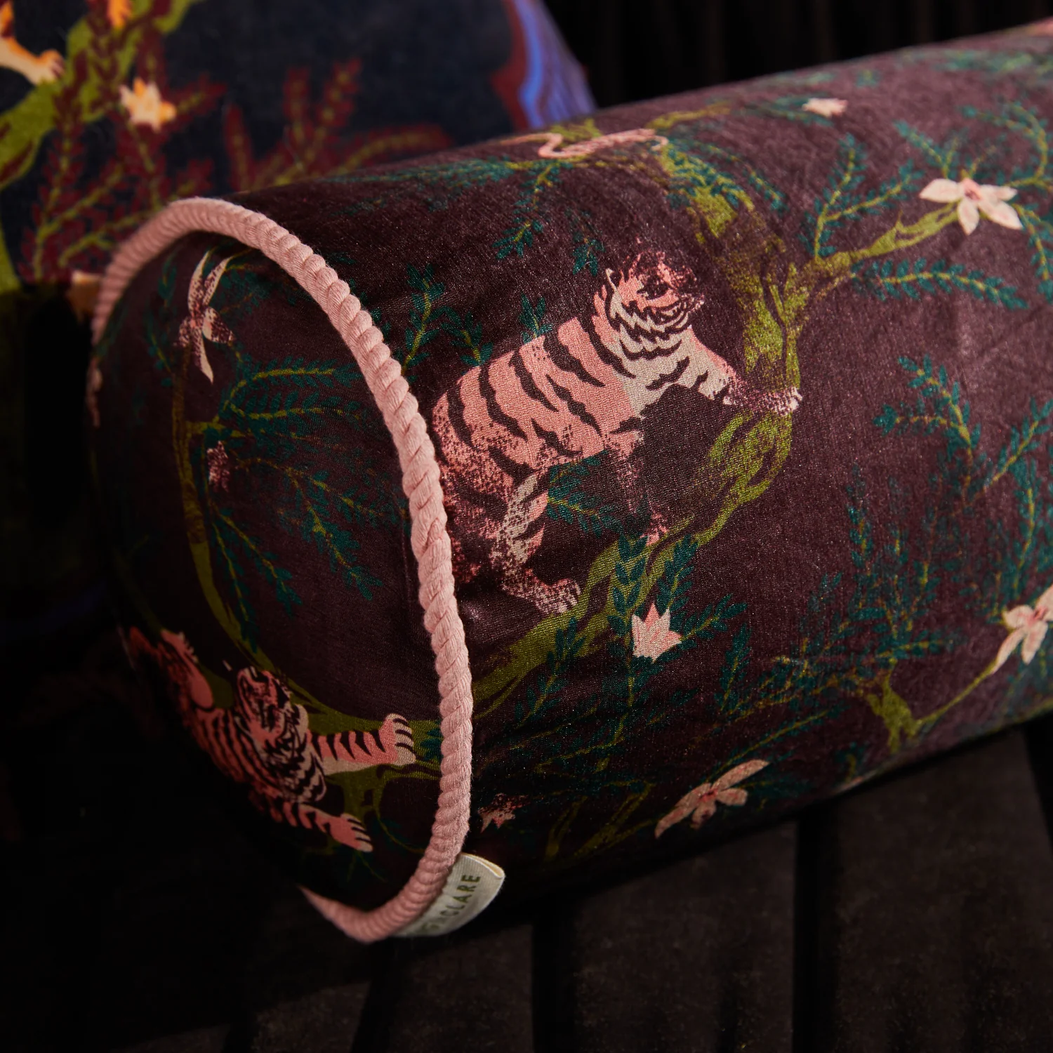 Andrea Bolster Cushion - Rosewood - Image 3