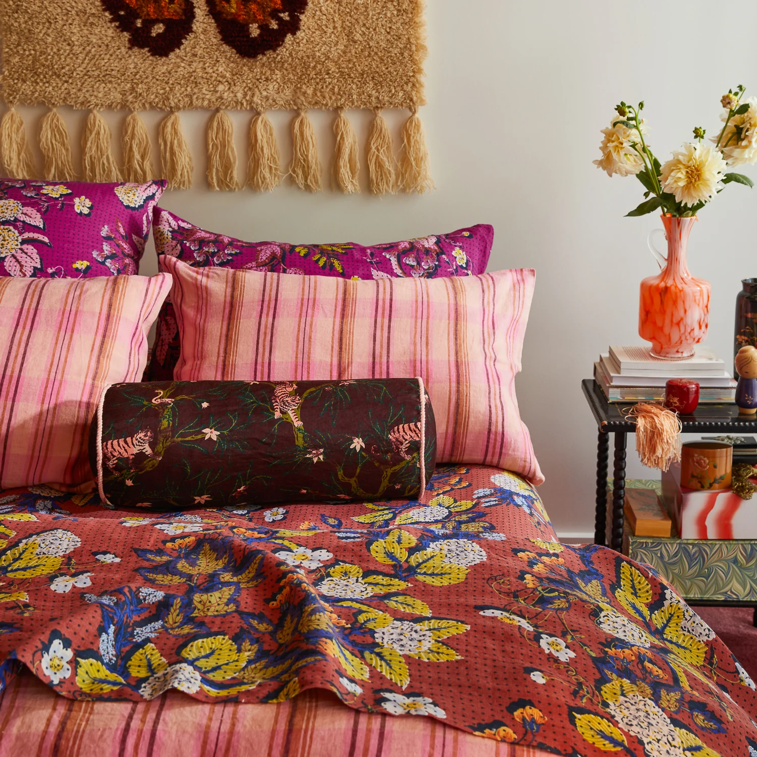 Andrea Bolster Cushion - Rosewood - Image 4