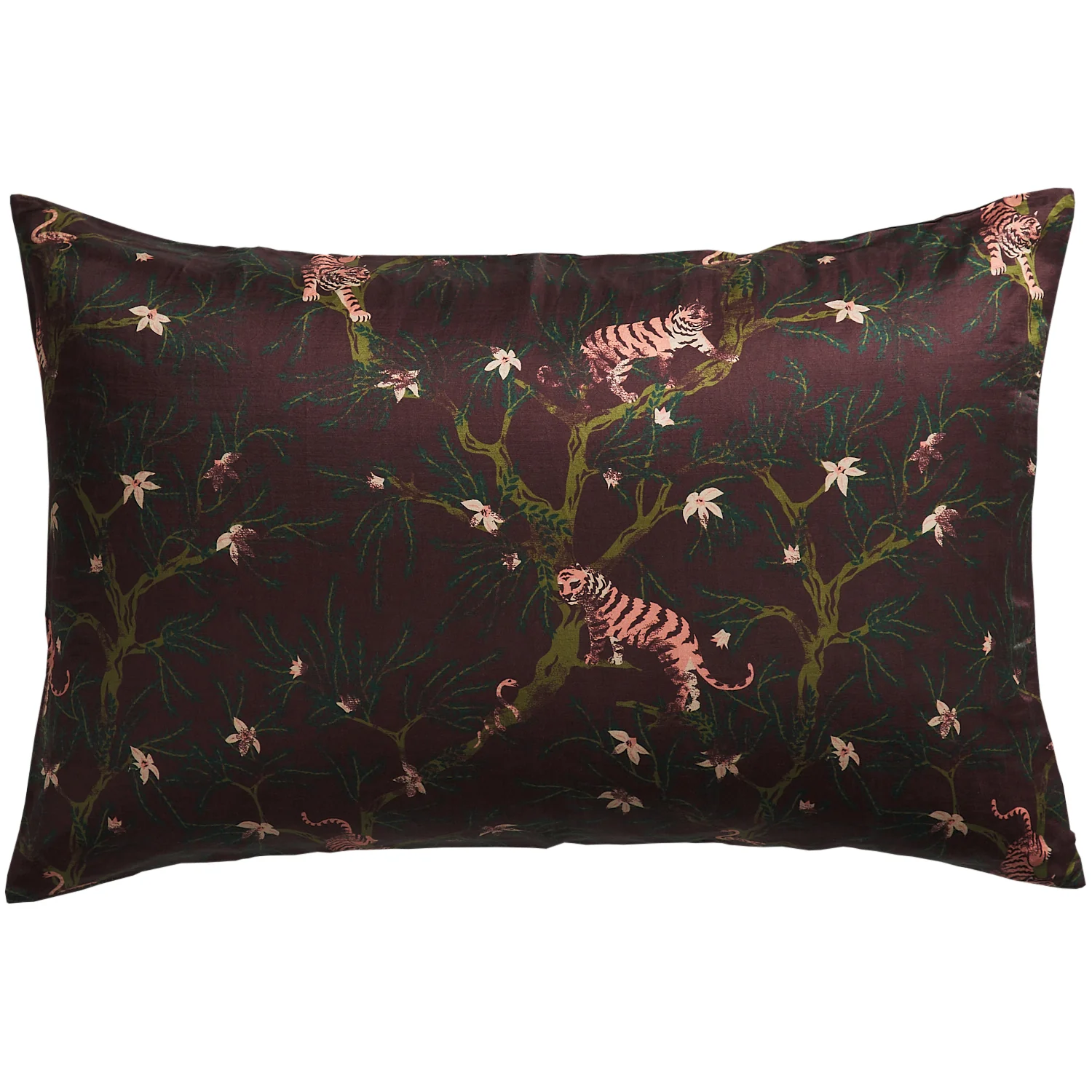 Andrea Linen-Silk Pillowcase - Rosewood