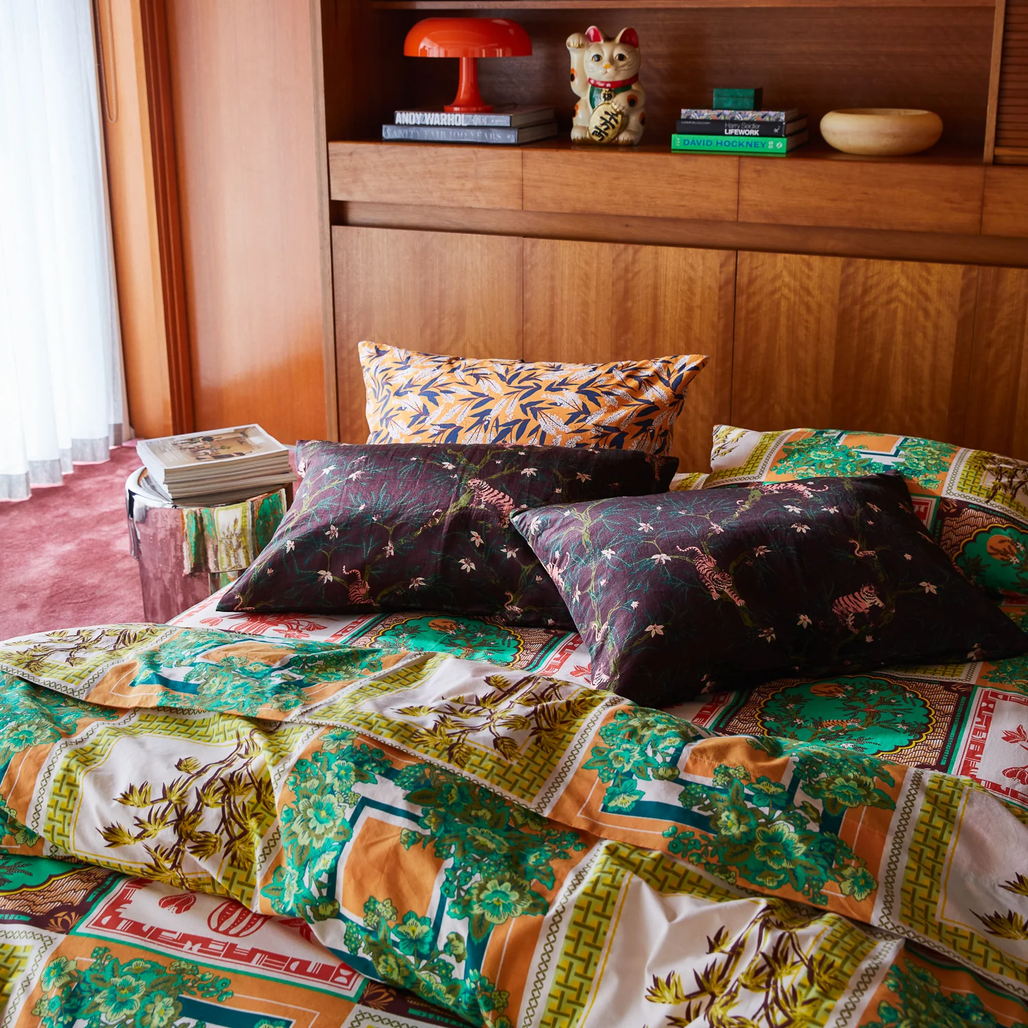 Andrea Linen-Silk Pillowcase - Rosewood - Image 3