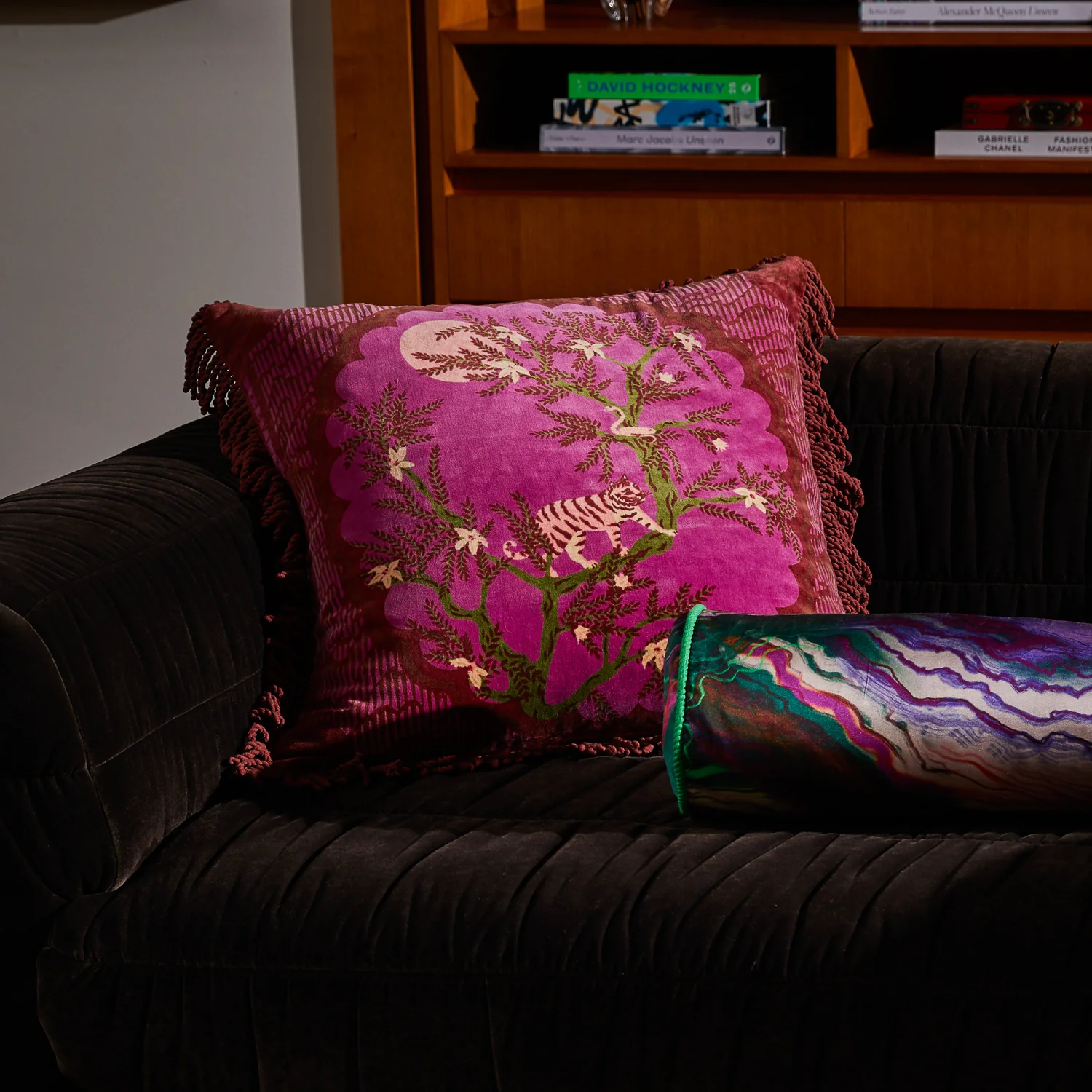 Andrea Velvet Cushion - Pansy - Image 2