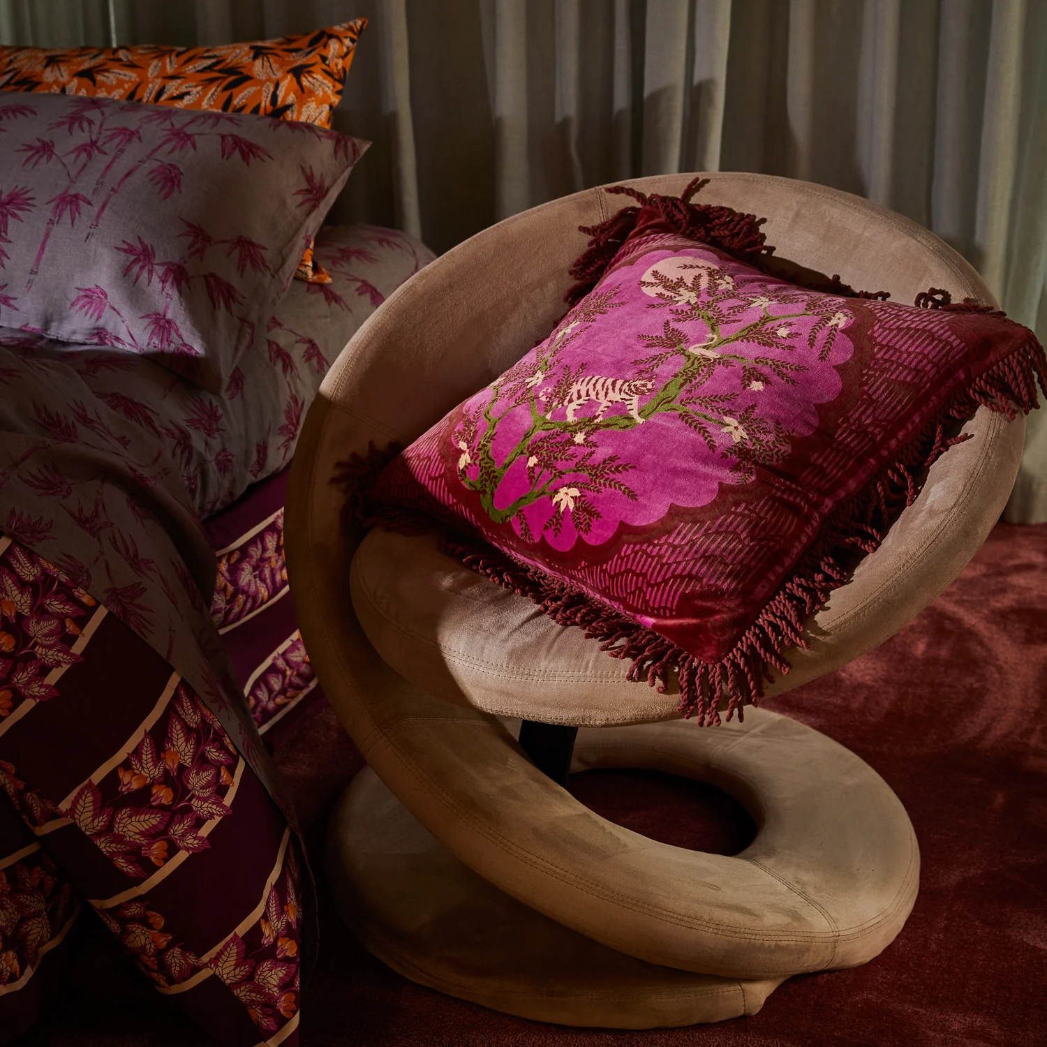 Andrea Velvet Cushion - Pansy - Image 6