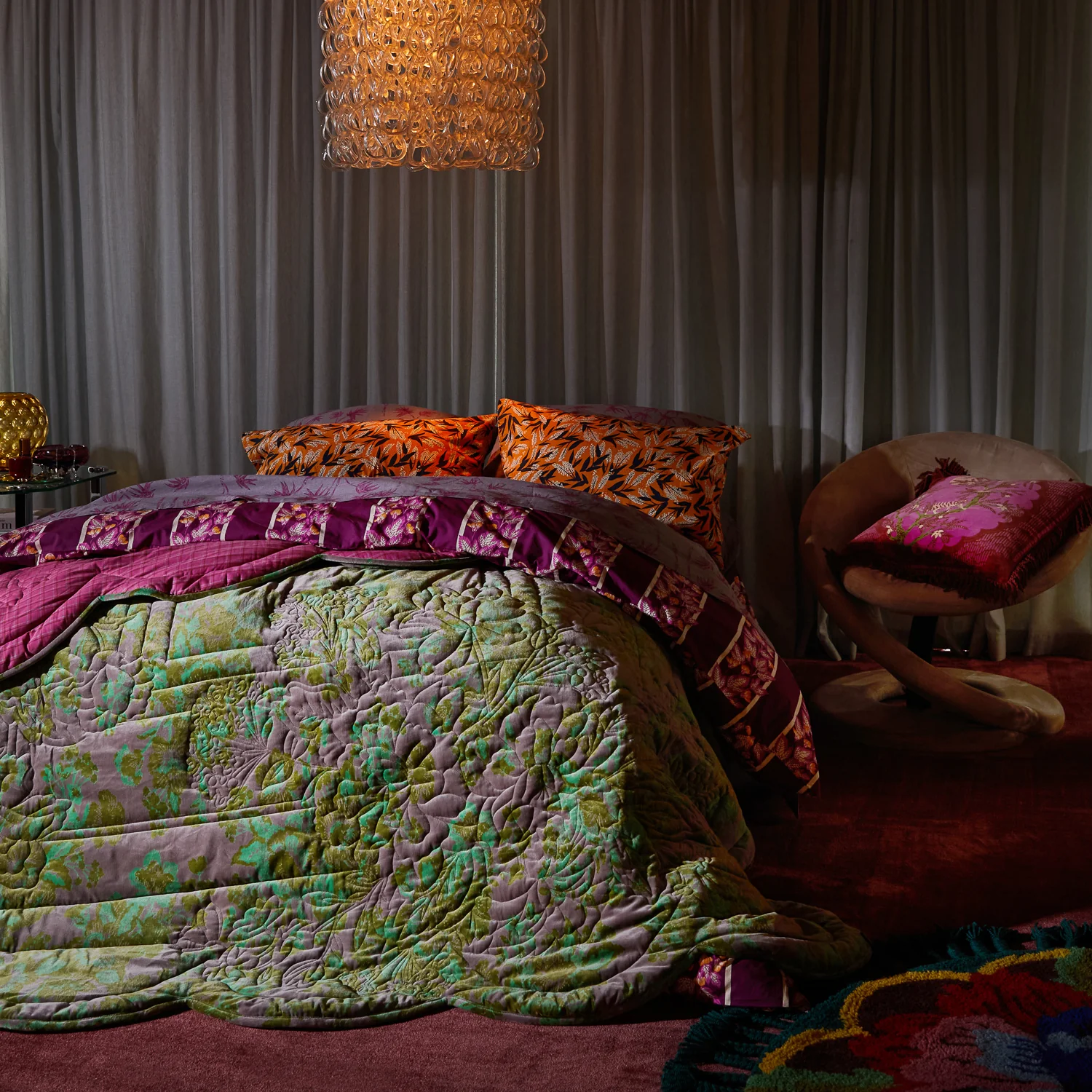 Andrea Velvet Cushion - Pansy - Image 7