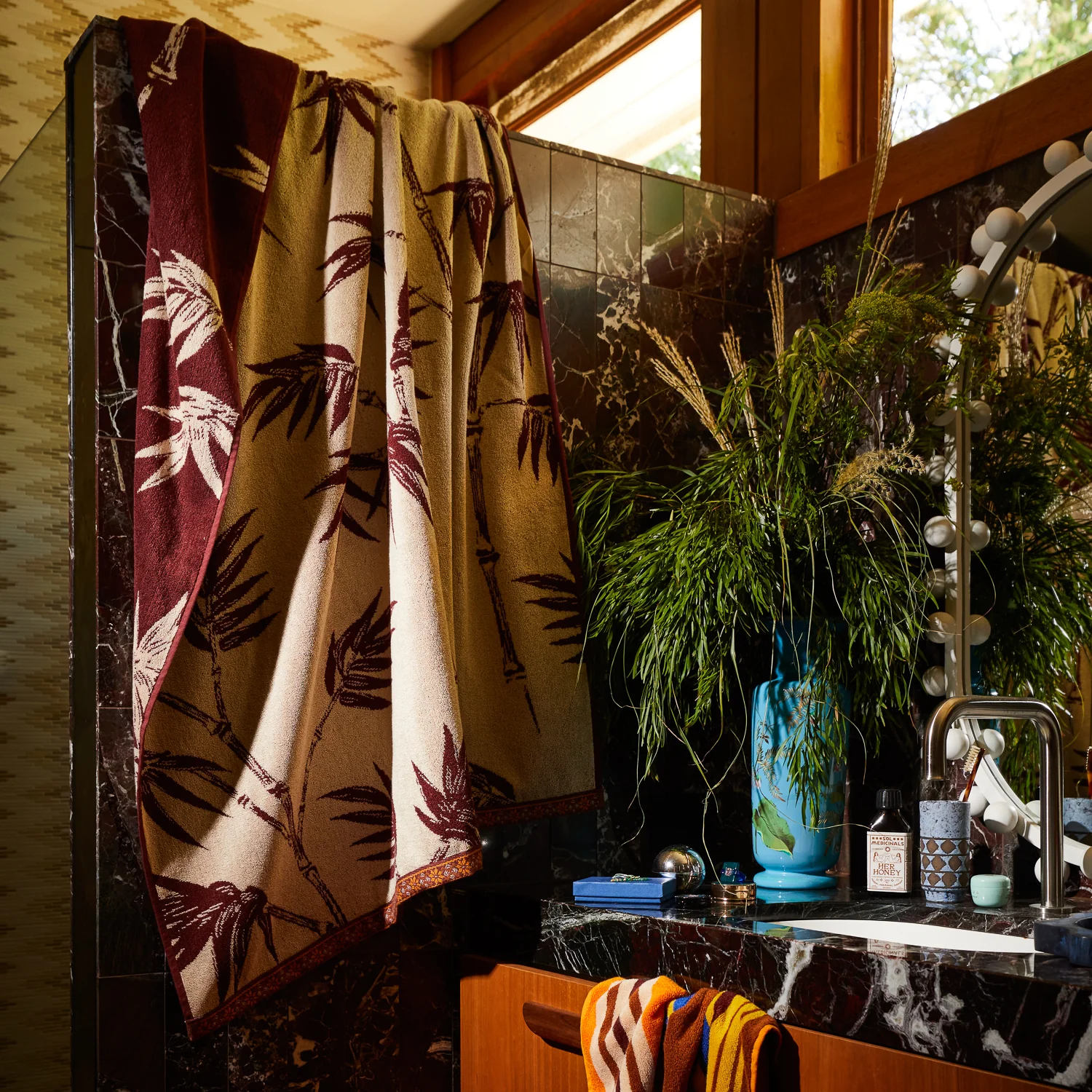 Aneta Bath Sheet - Rosewood - Image 5