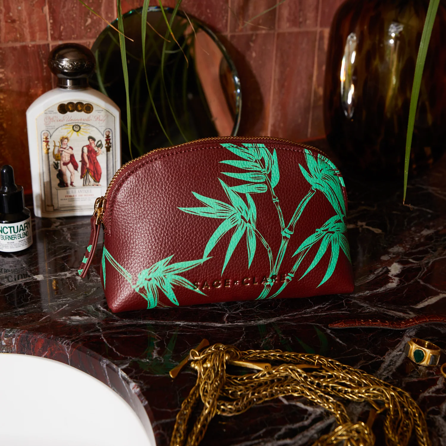 Aneta Cosmetic Pouch - Rosewood - Image 2
