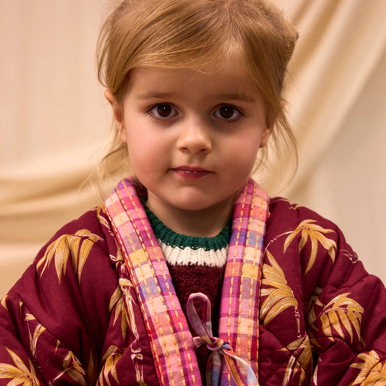 Aneta Kids Quilted Jacket - Rosewood - Image 3