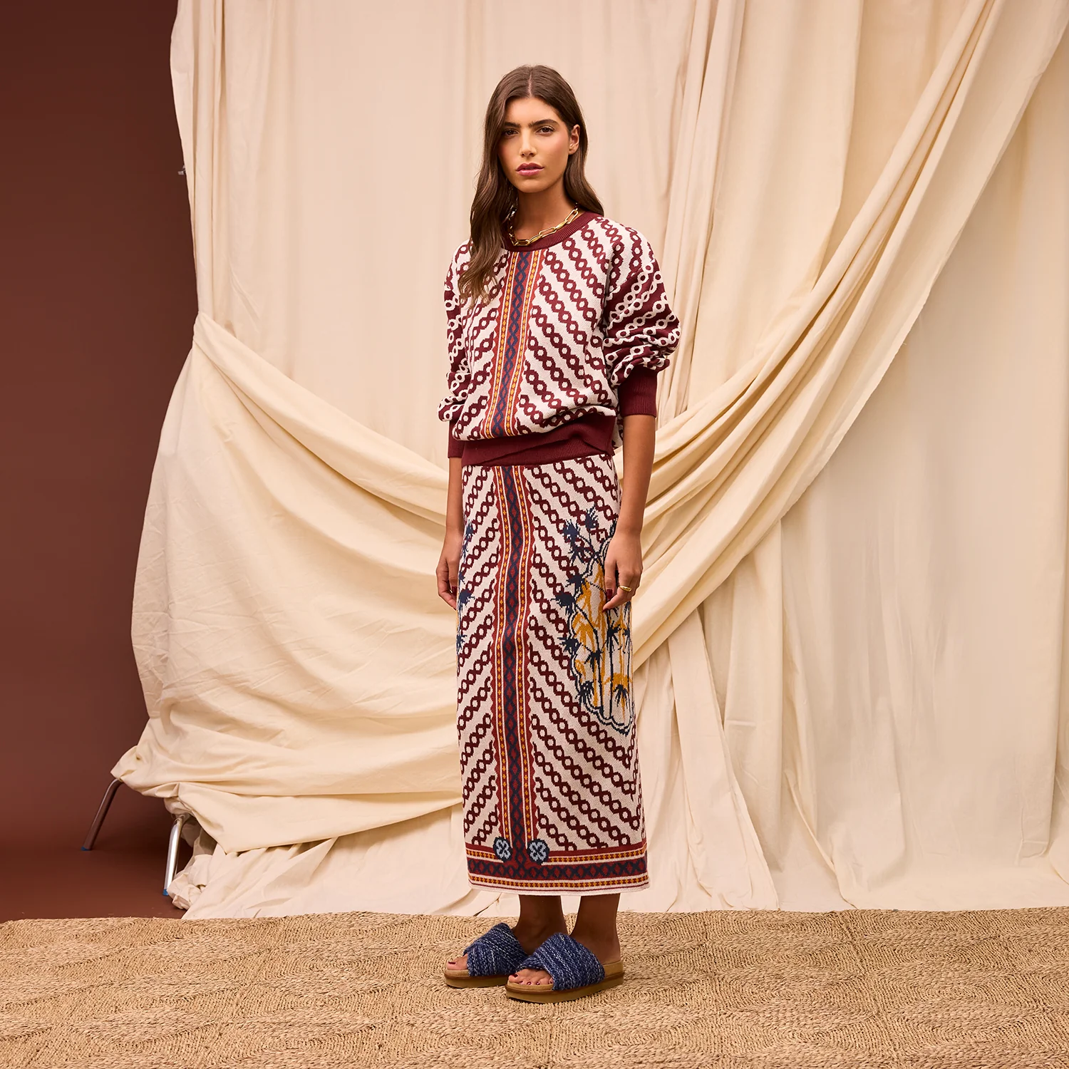 Aneta Knit Maxi Skirt - Image 3