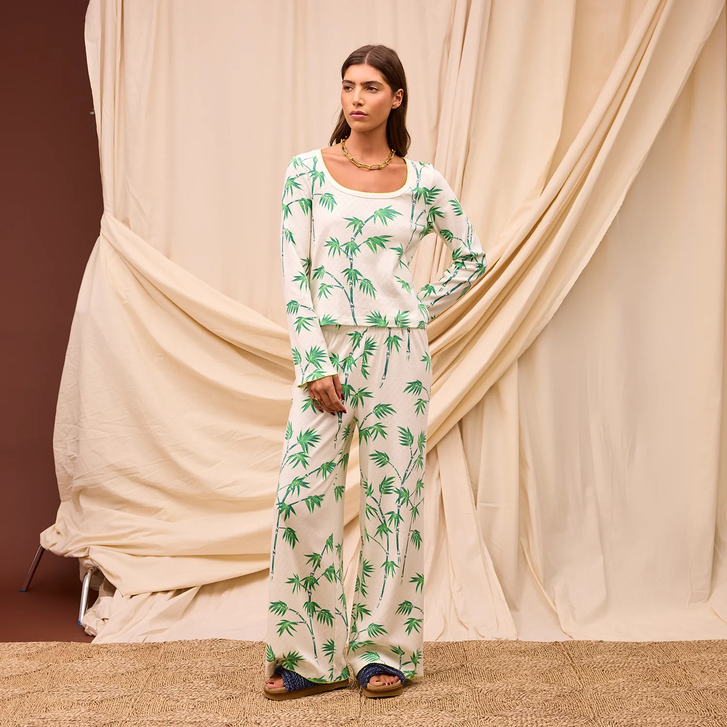 Aneta Pointelle Pyjama Set - Image 3