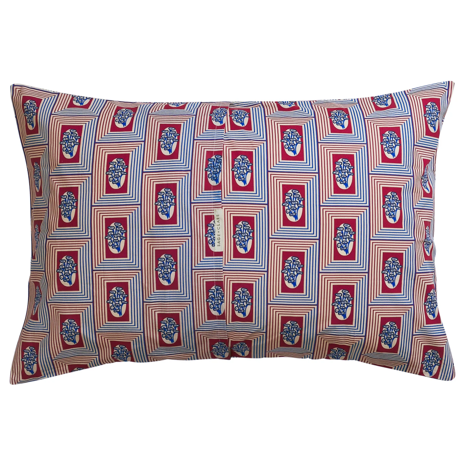 Antonella Cotton Pillowcase Set - Crimson - Image 5