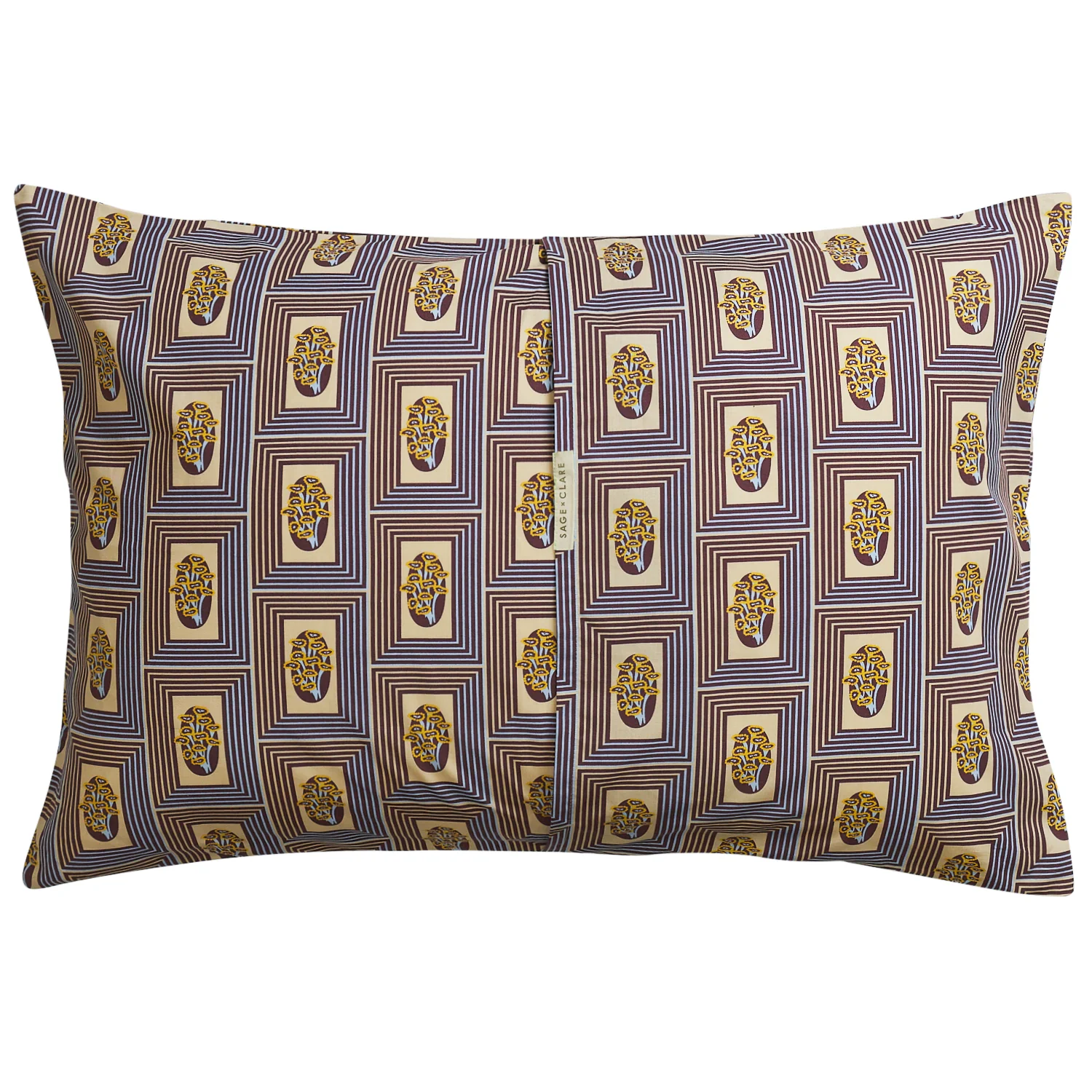 Antonella Cotton Pillowcase Set - Garnet - Image 7