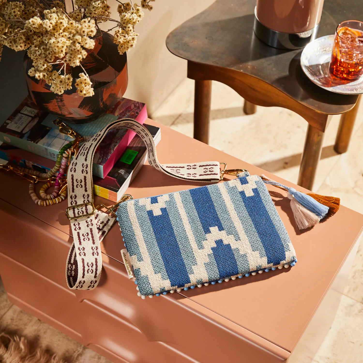 Anvi Beaded Clutch - Blue Jean - Image 4