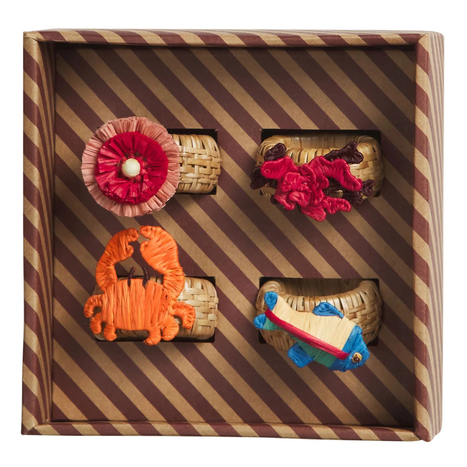 Aria Napkin Ring Set - Flame - Image 10