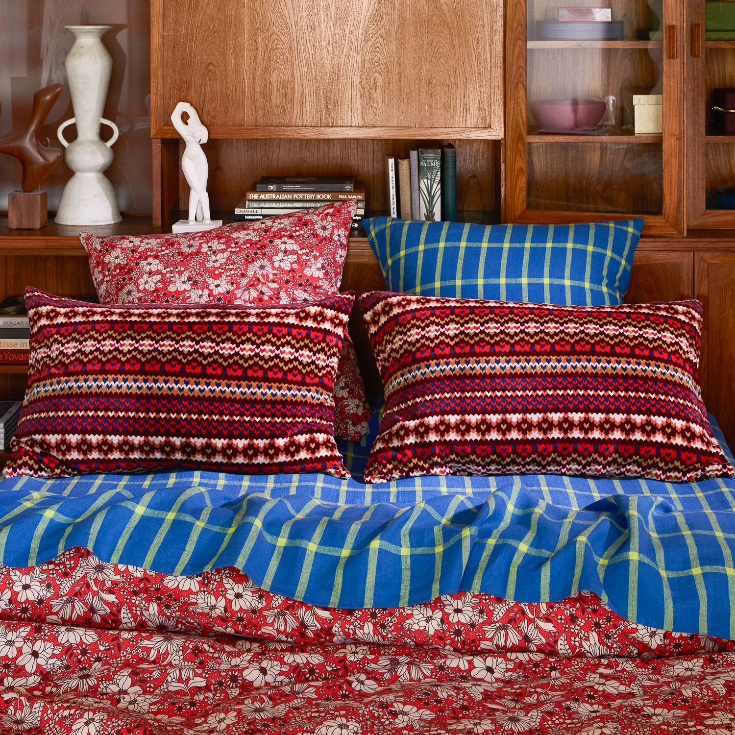 Arlette Velvet Printed Pillowcase - Mahogany - Image 4