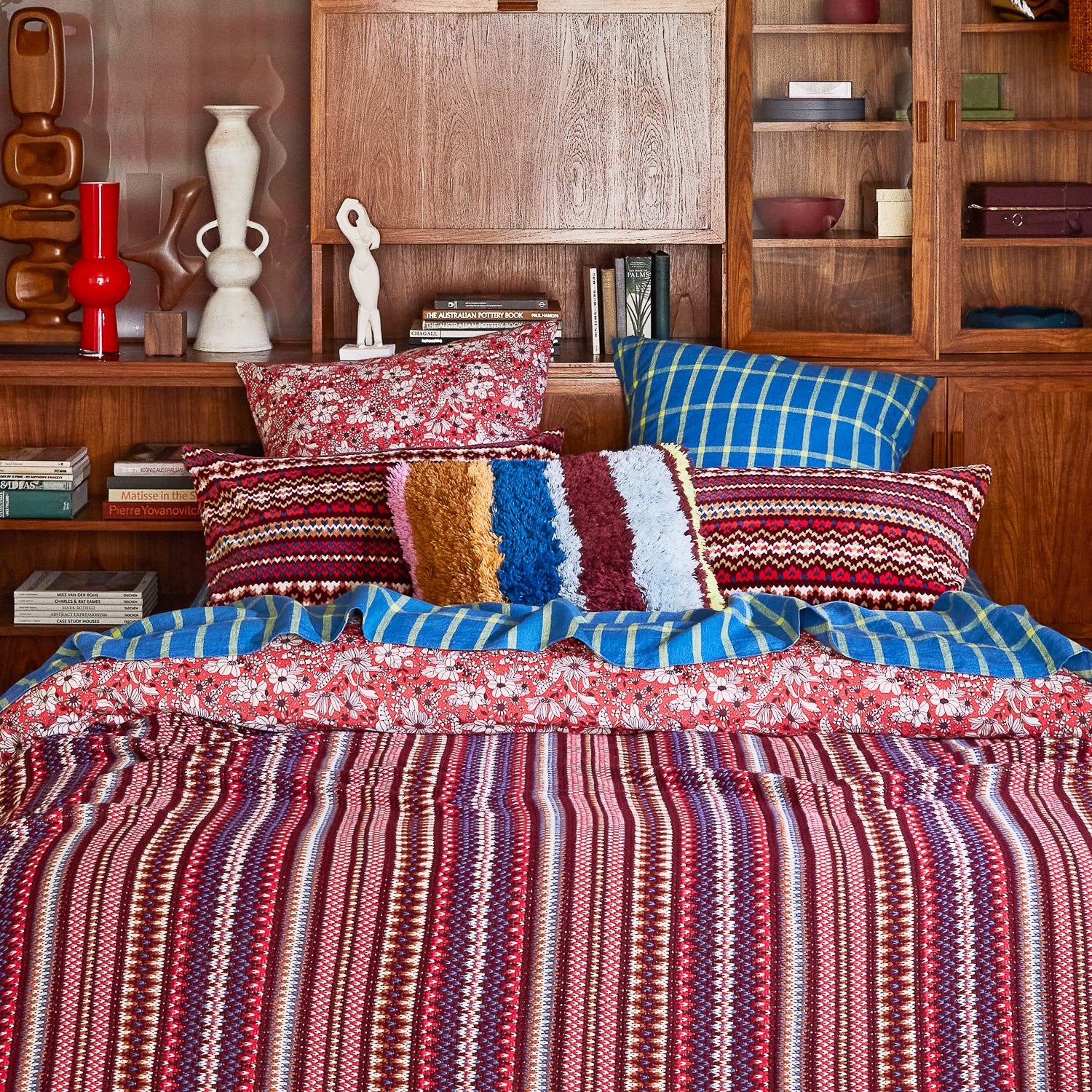 Arlette Velvet Printed Pillowcase - Mahogany - Image 5