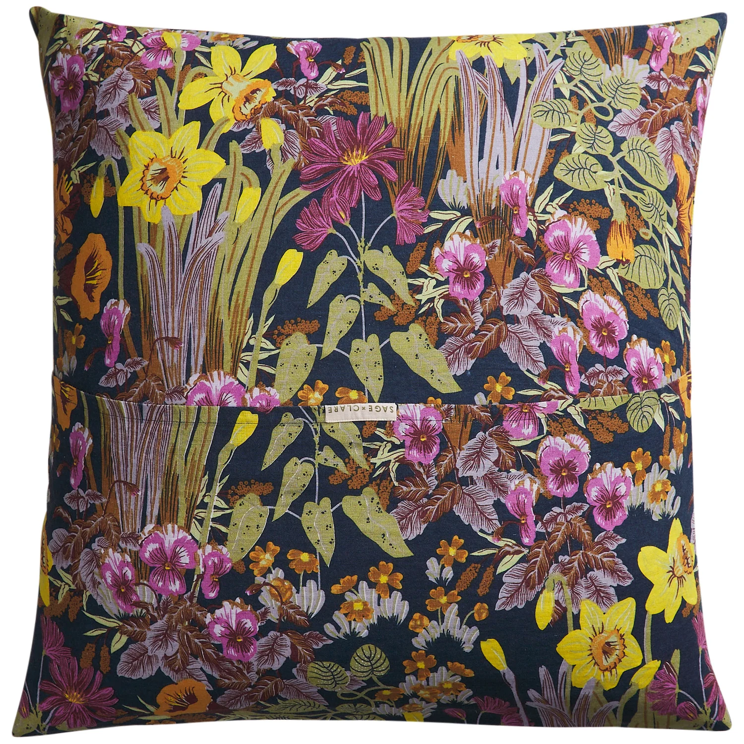 Babette Linen Euro Pillowcase Set - Ink - Image 4