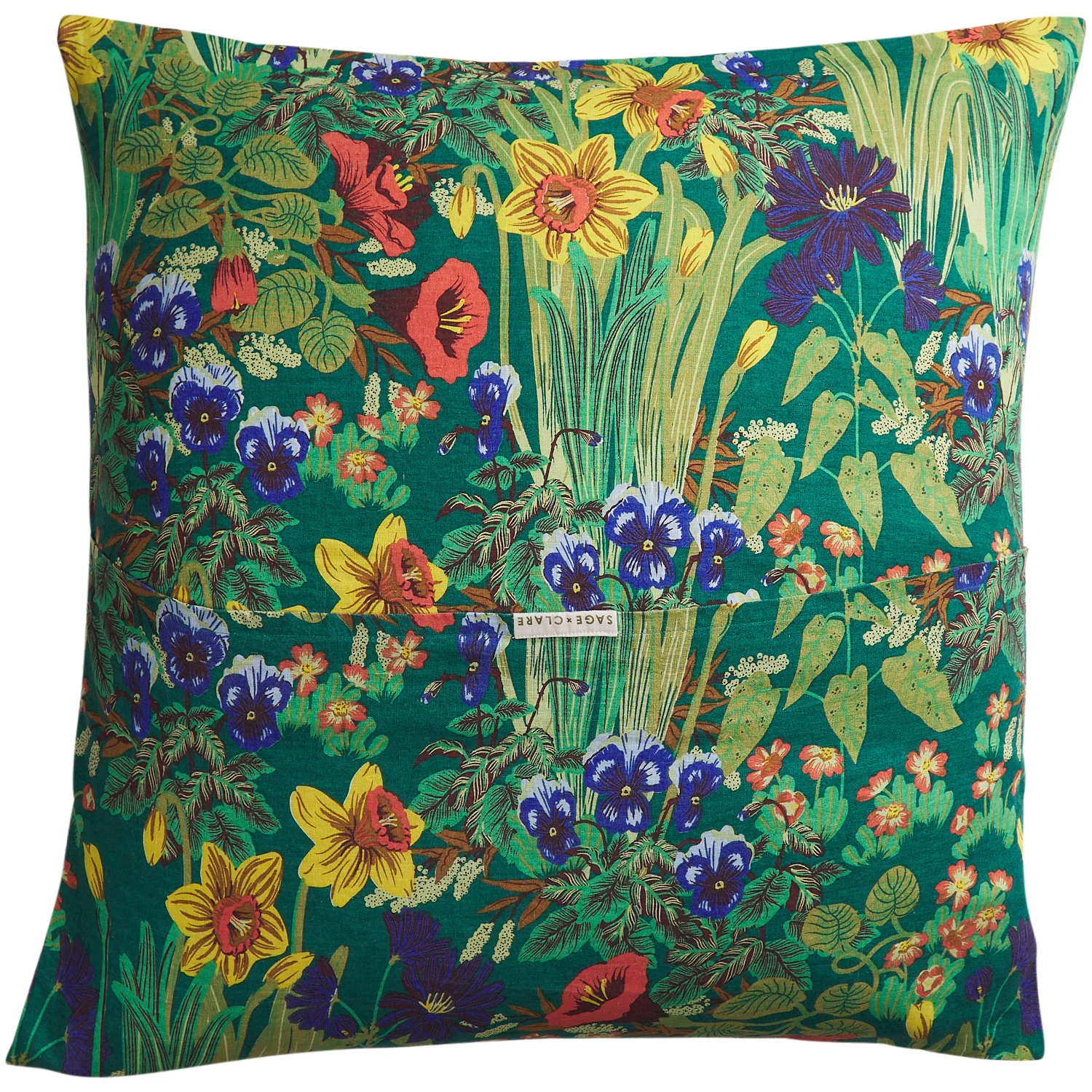 Babette Linen Euro Pillowcase Set - Verdant - Image 6