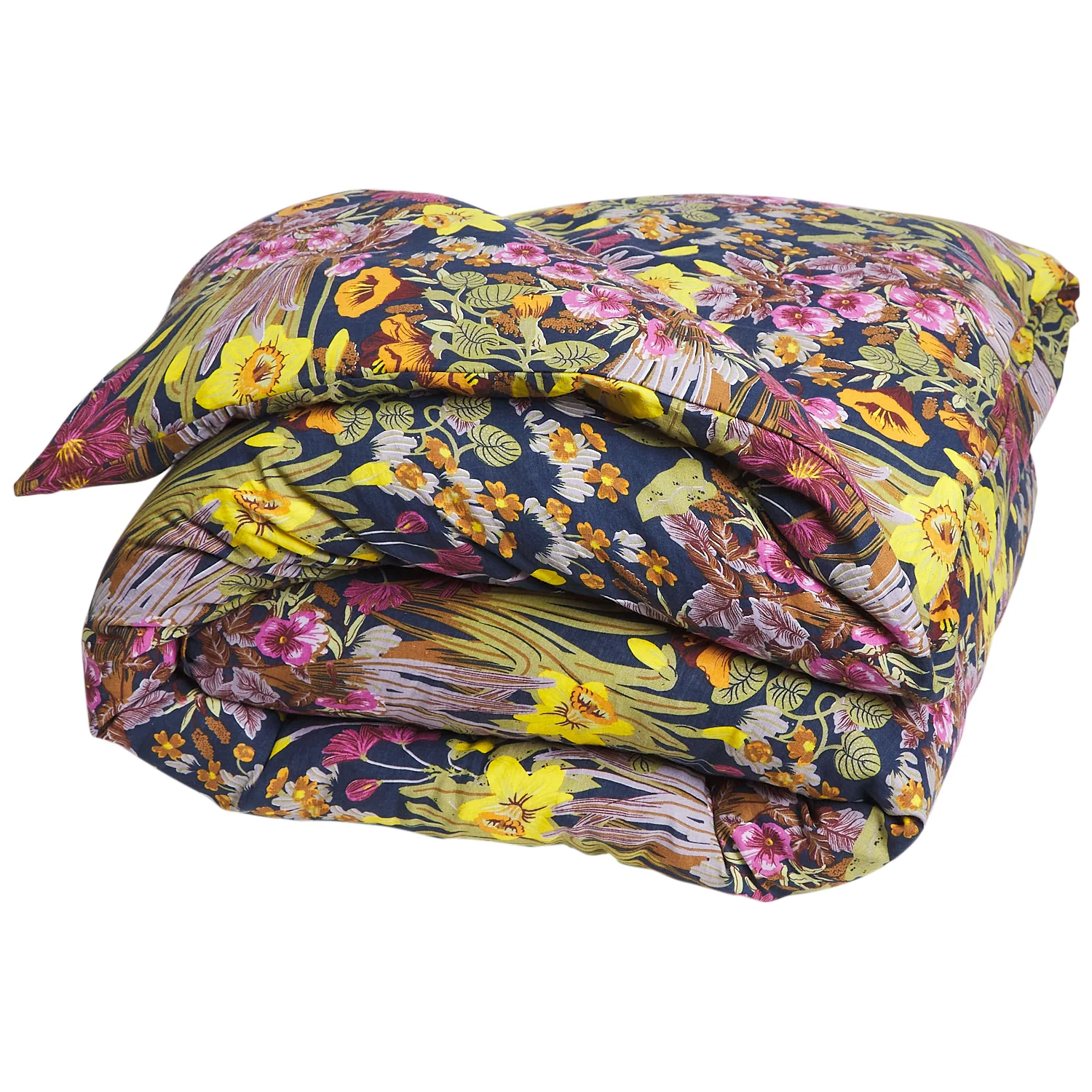 Babette Linen Quilt Cover - Ink