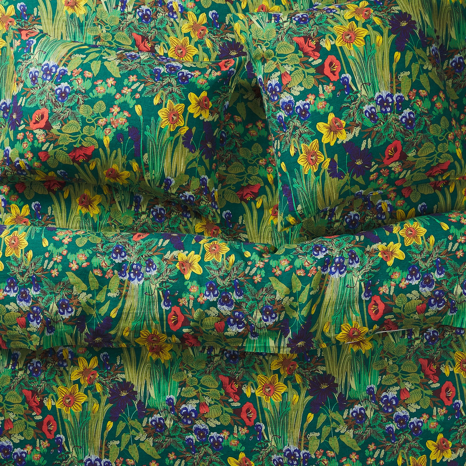 Babette Linen Quilt Cover - Verdant - Image 4
