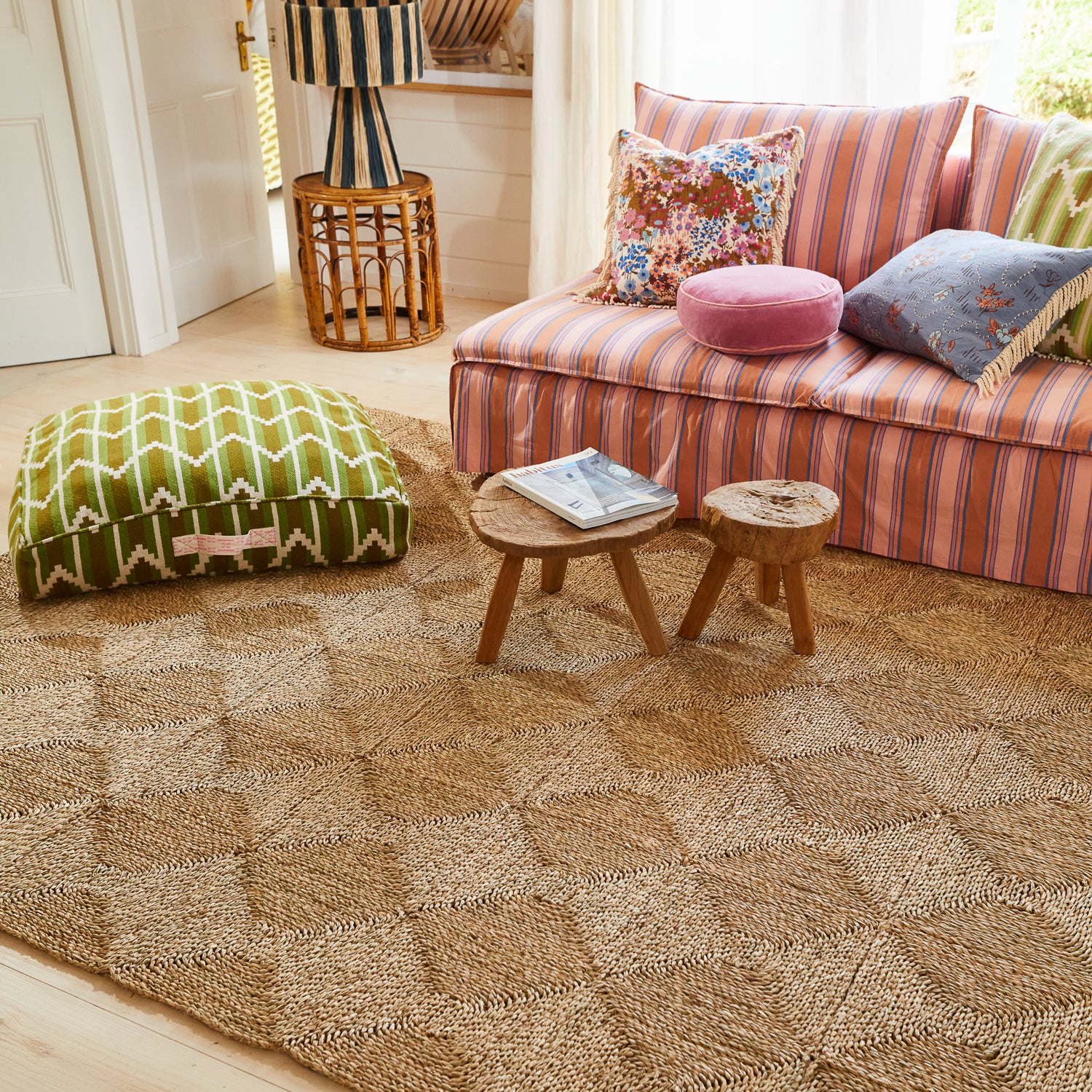 Barmer Tiled Seagrass Rug - Image 3
