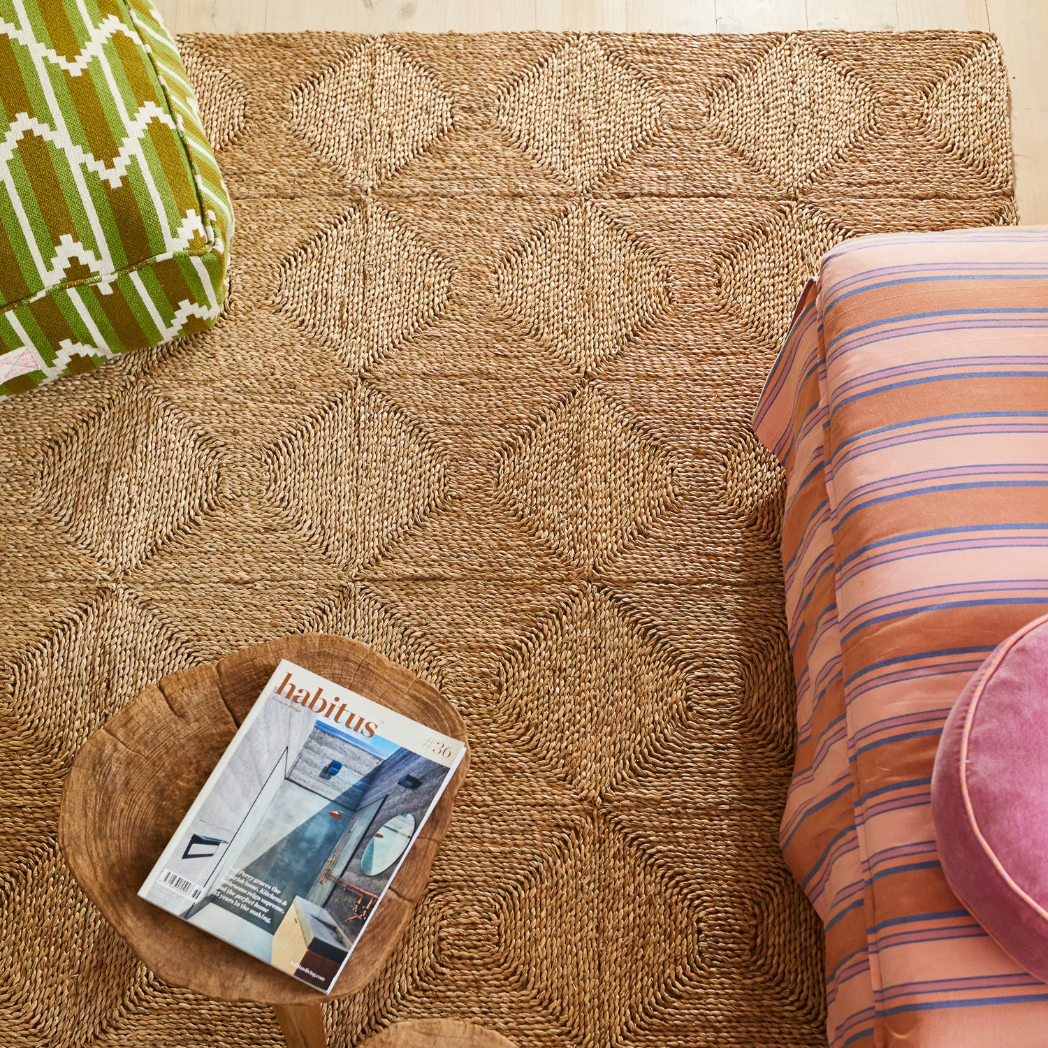Barmer Tiled Seagrass Rug - Image 6