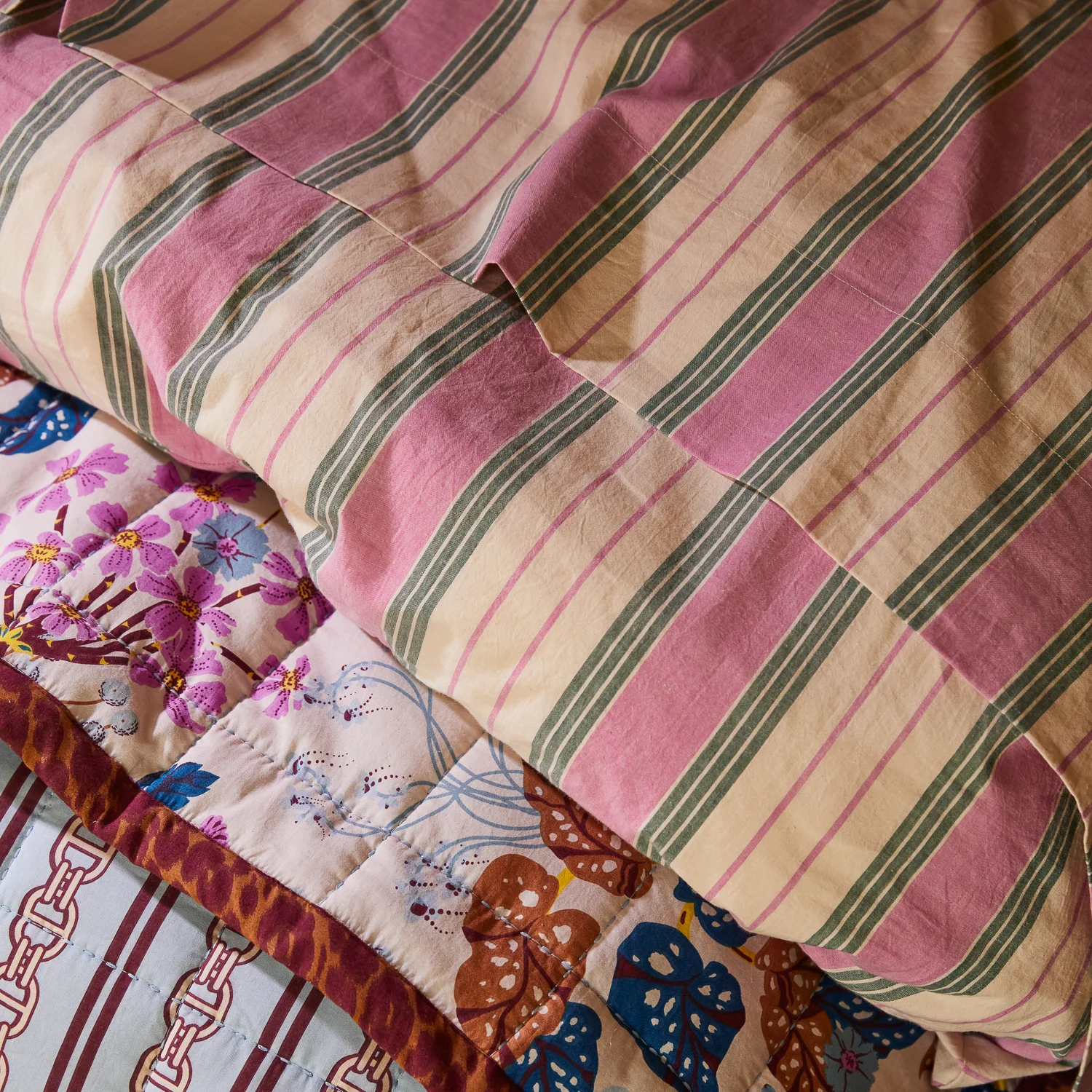 Brigitte Cotton Sheets - Fuchsia - Image 6