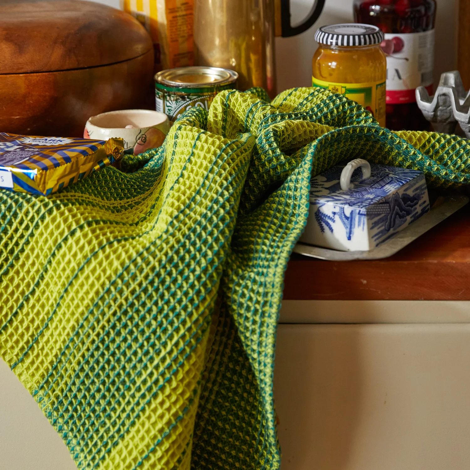 Brigitte Tea Towel - Chartreuse - Image 2