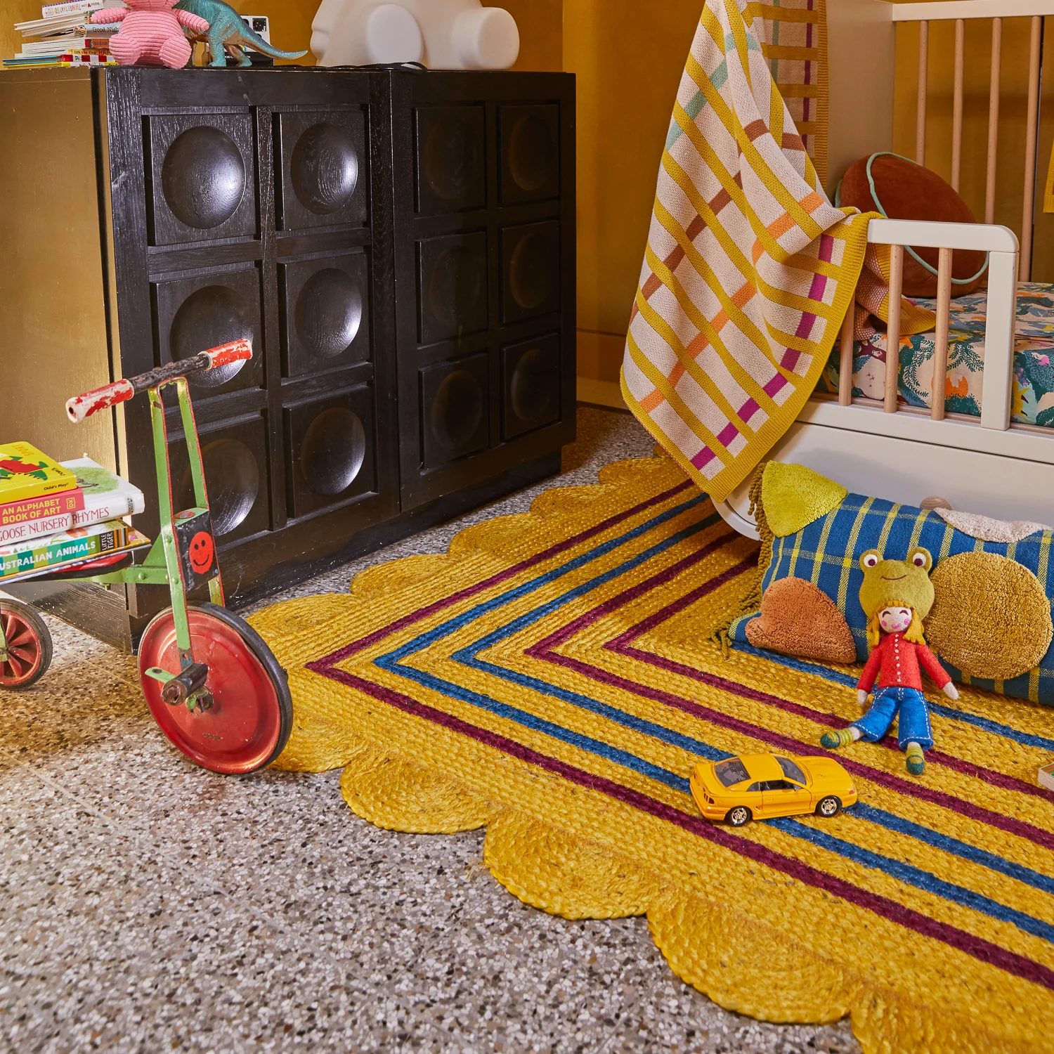 Burnet Jute Rug - Mustard - Image 2