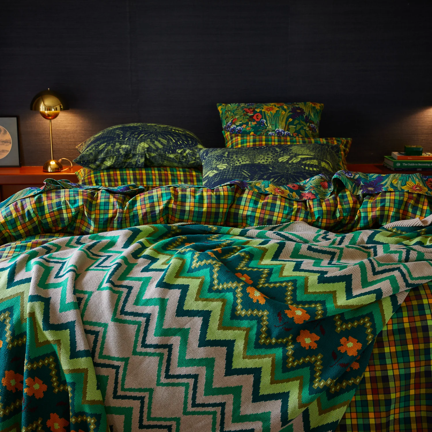 Calina Cotton Knit Blanket - Verdant - Image 5