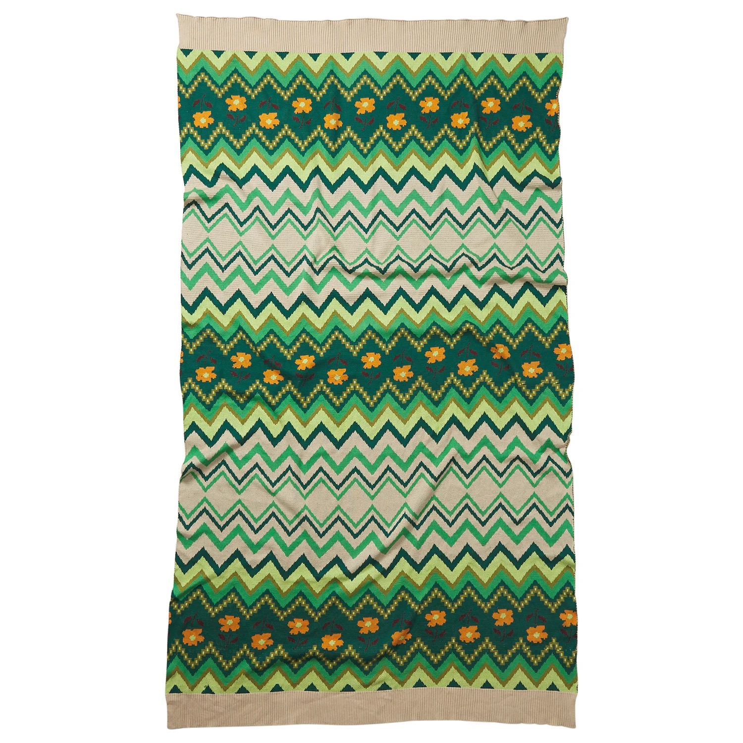 Calina Cotton Knit Blanket - Verdant - Image 7