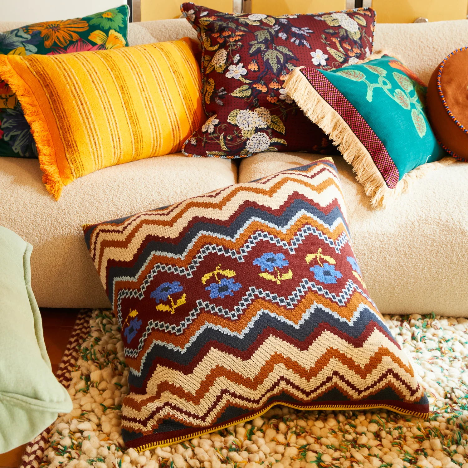 Calina Knit Cushion - Ink - Image 2