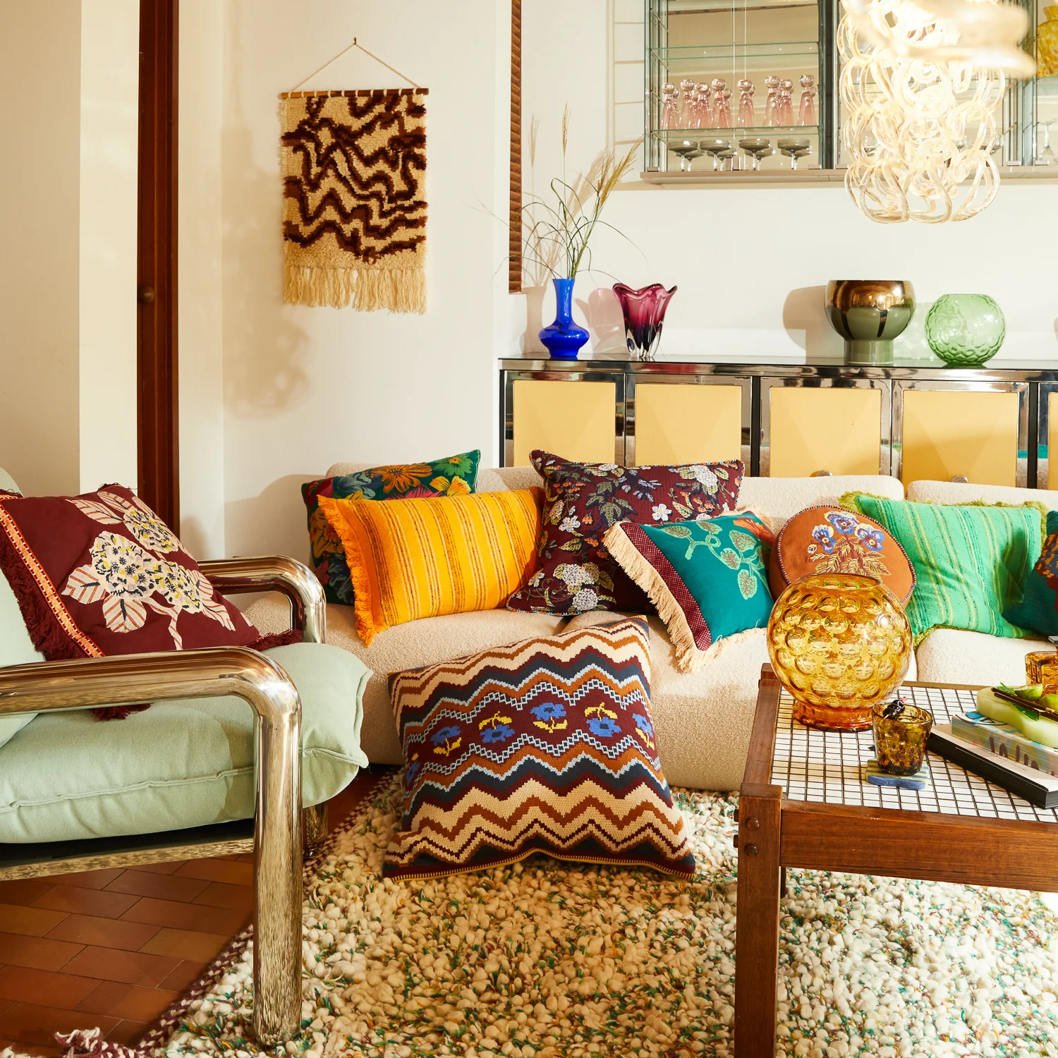 Calina Knit Cushion - Ink - Image 4