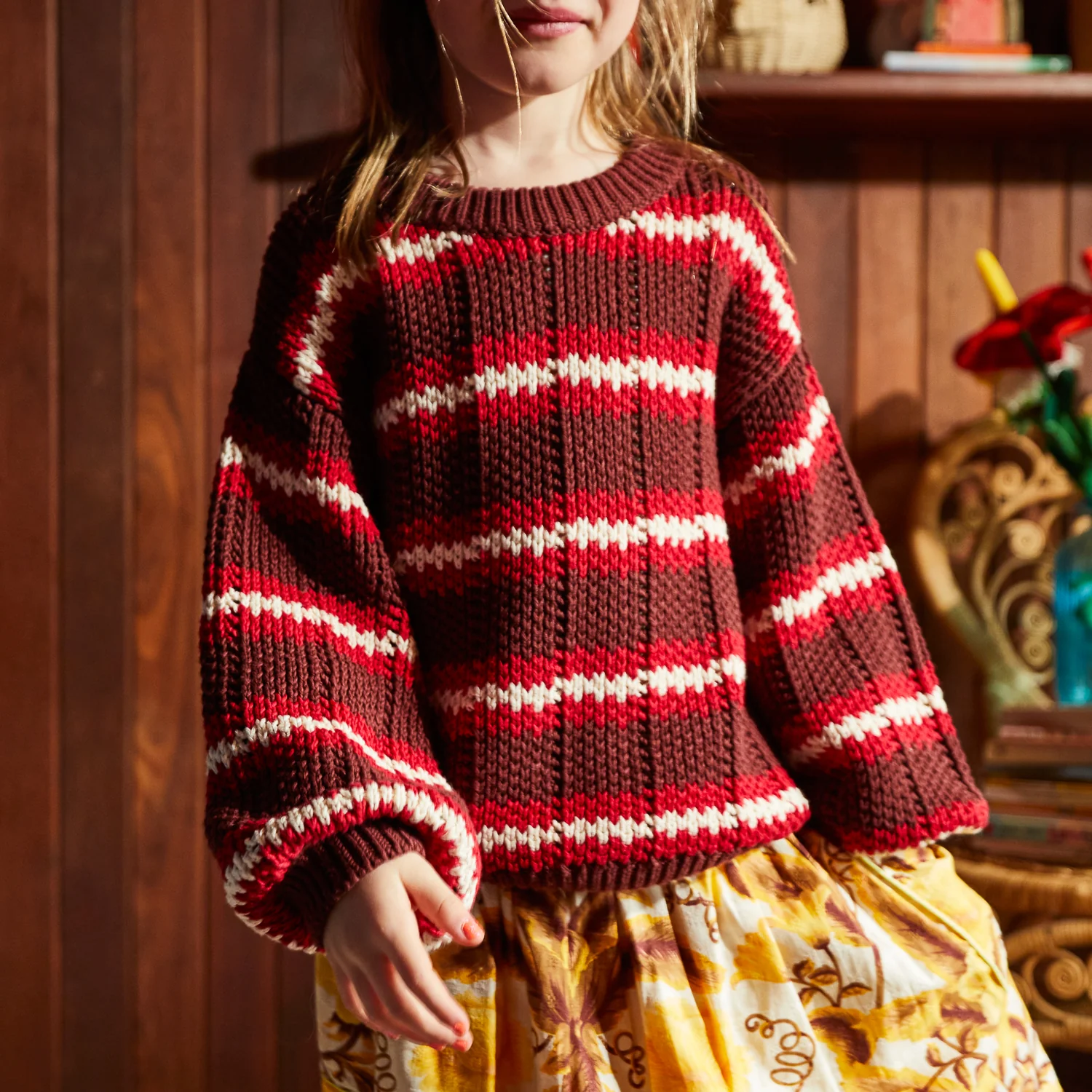 Carmila Kids Knit Jumper - Garnet - Image 4