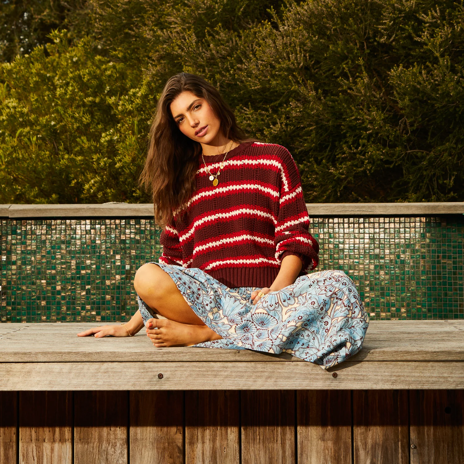 Carmila Knit Jumper - Garnet - Image 8