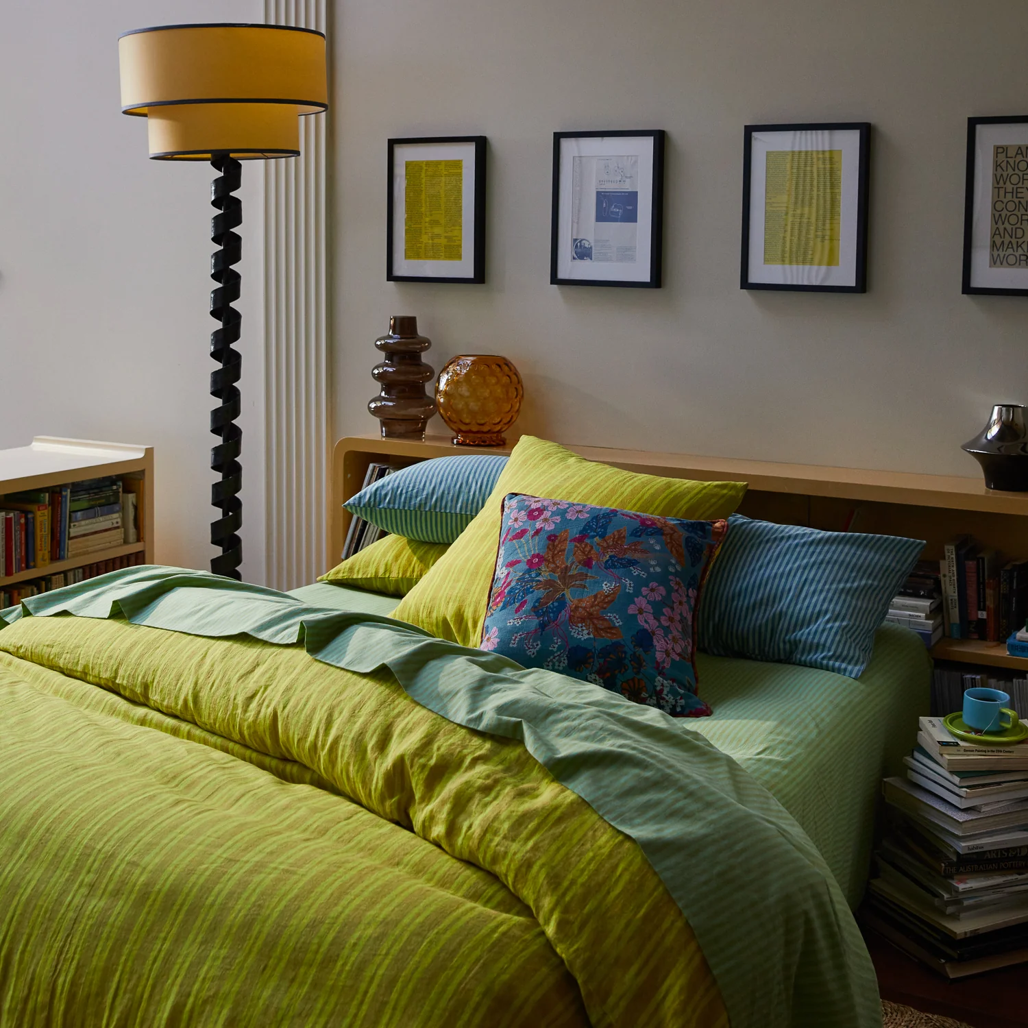 Claire Reversible Cushion - Mustard - Image 3