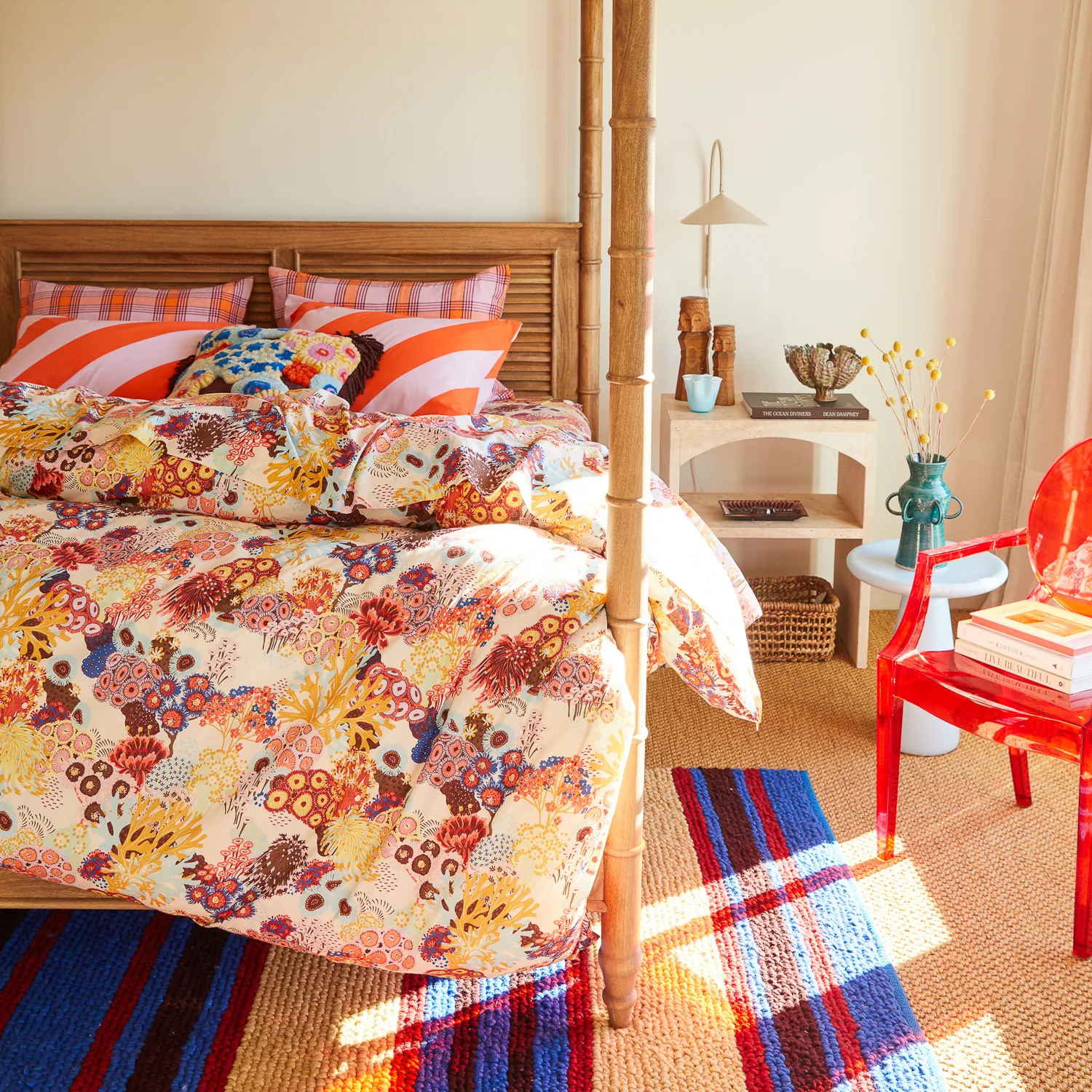 Cora Cotton Quilt Cover - Pearl - Image 5