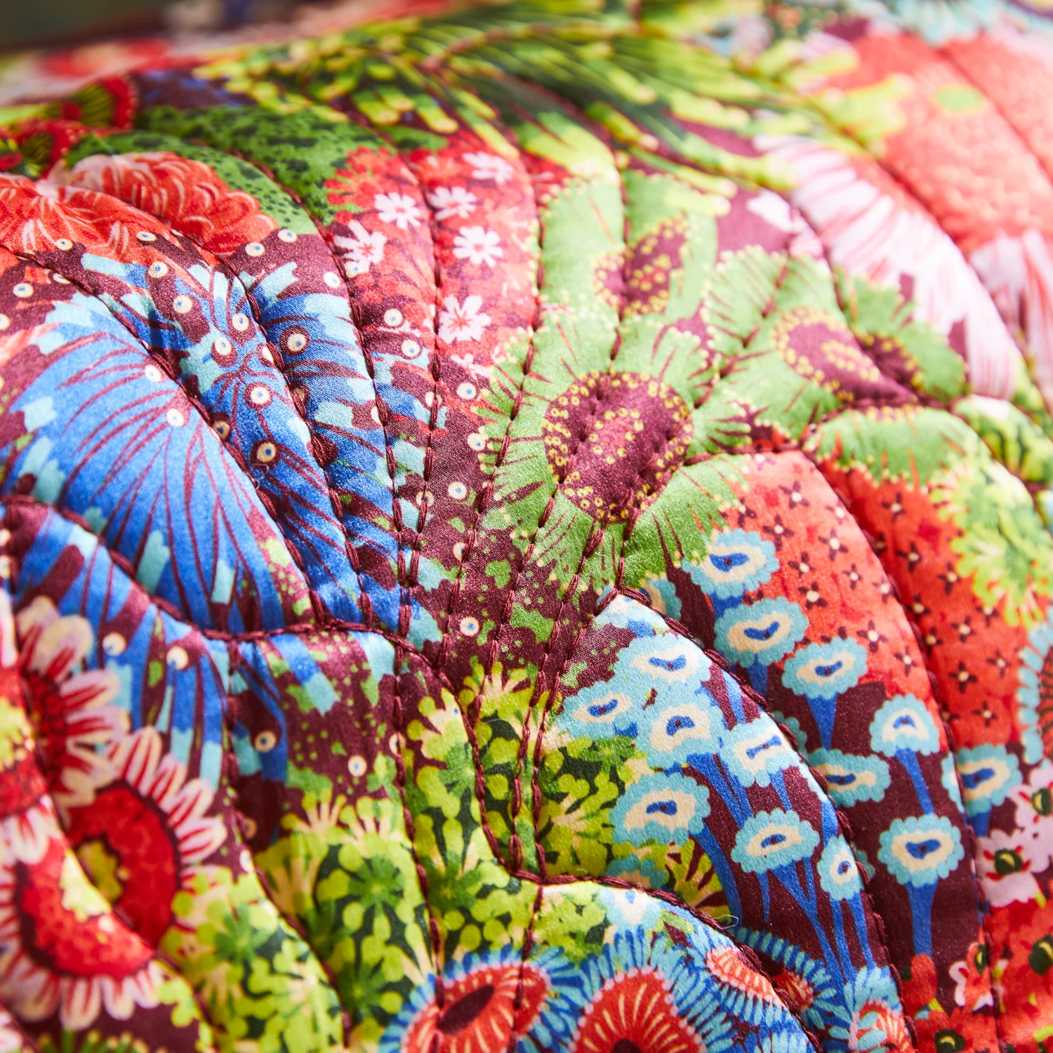 Cora Quilted Cushion - Garnet - Image 5